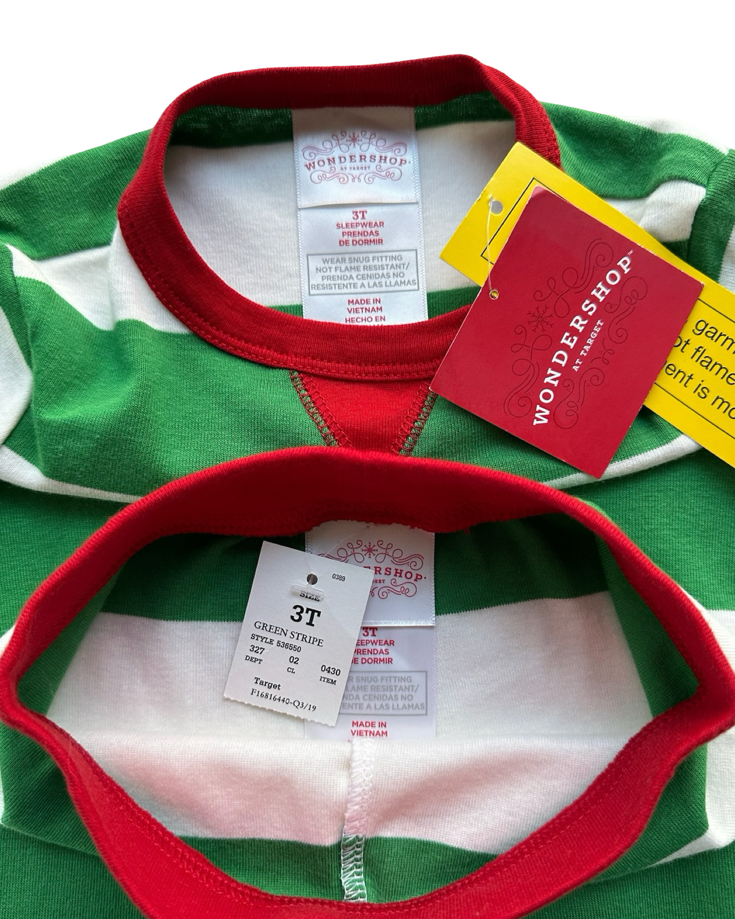 3T Toddler Boy Wondershop Striped Holiday Christmas Pajamas Set NWT.