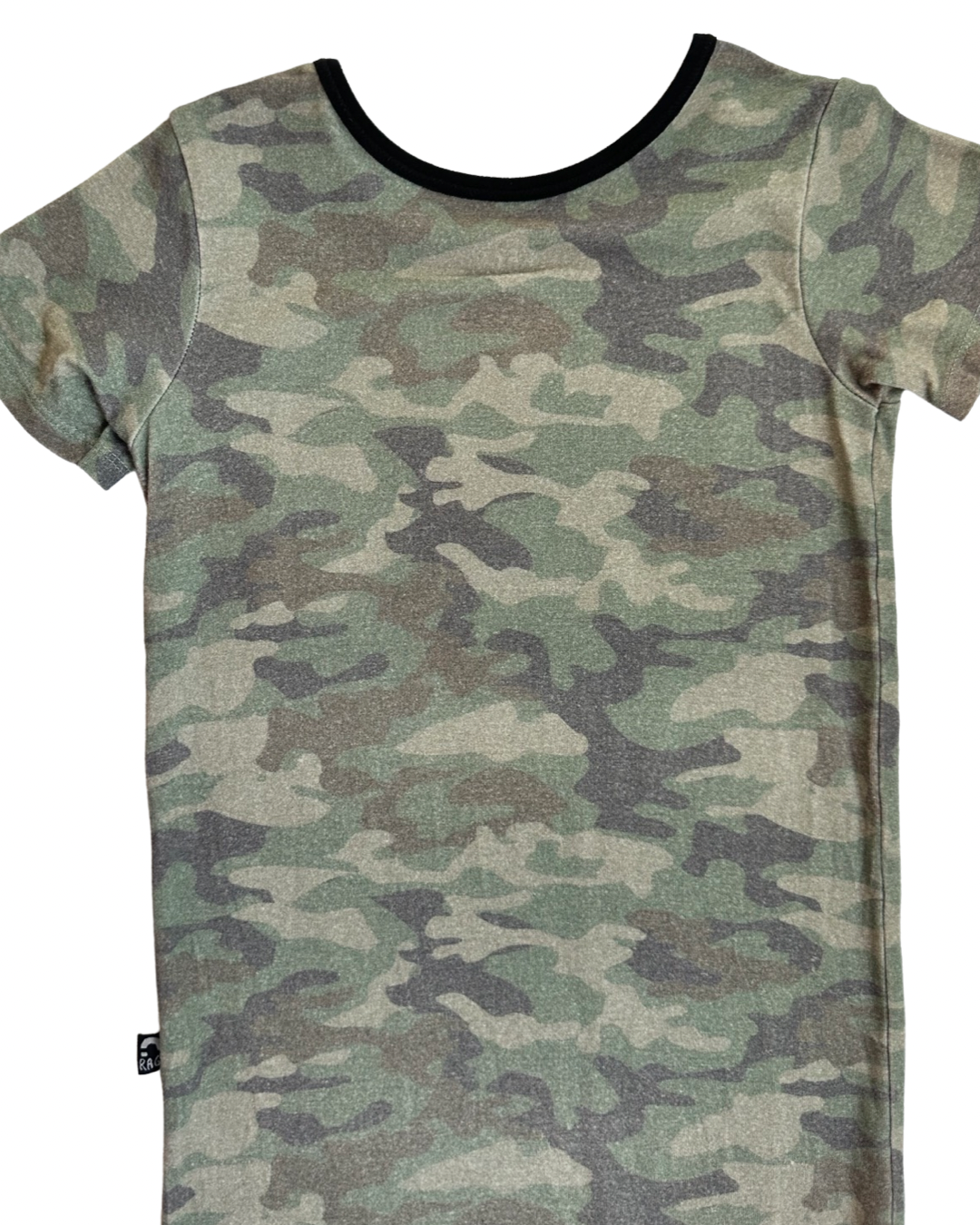 2T Toddler Boy RAGS to Raches Green Camo Duh Romper
