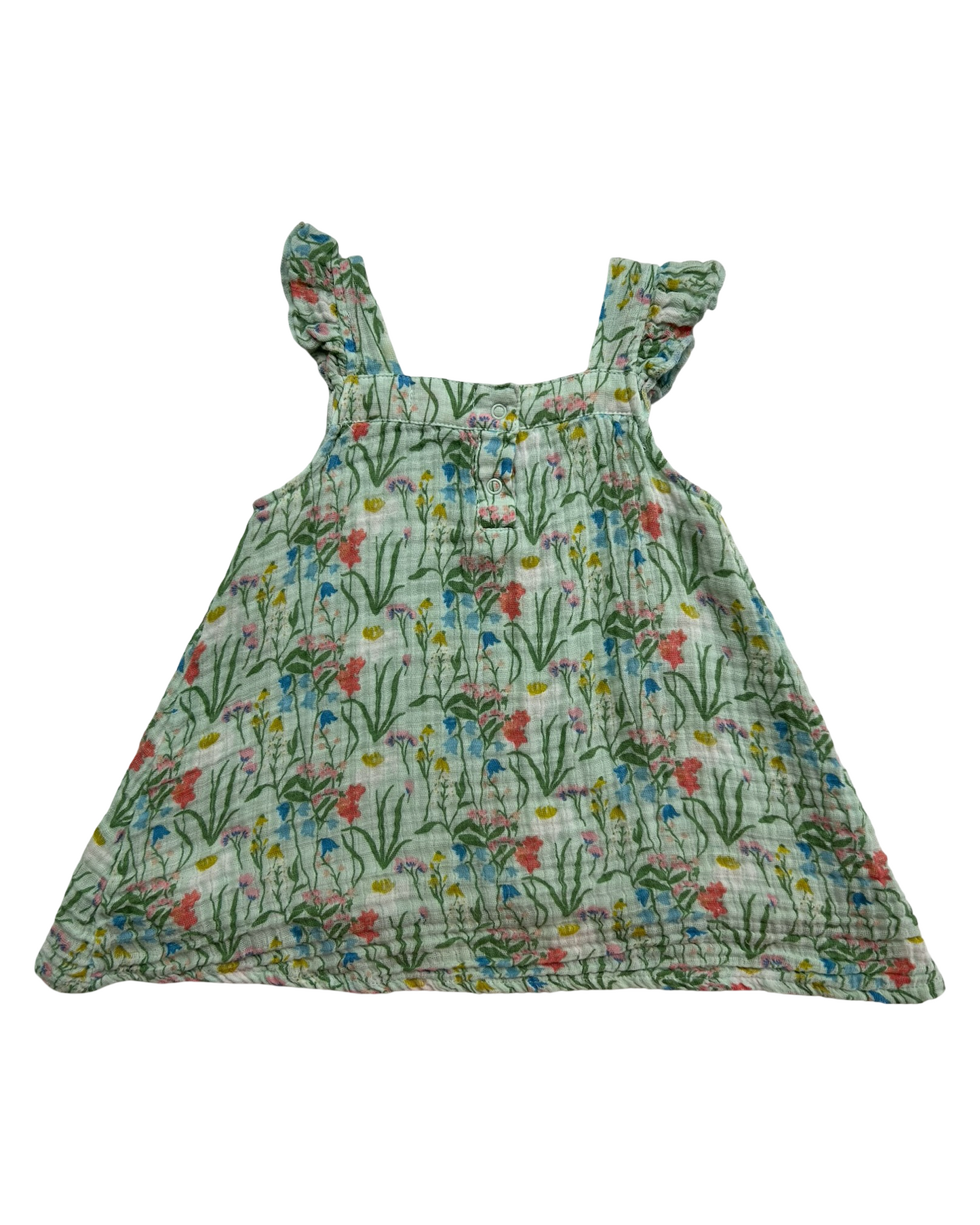 6M-12M Baby Girls Angel Dear Floral Summer Morning Sun Dress 2 Pieces Set