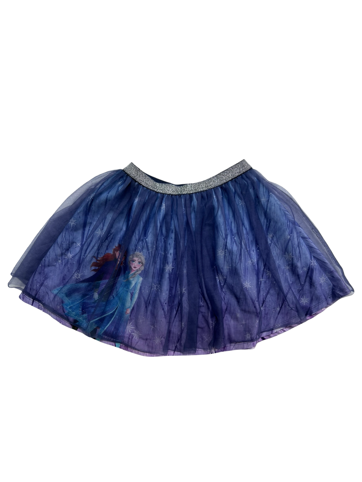M 10Y - 12Y Young Girls Disney Frozen II Ana & Elsa Casual Play Party Skirt.