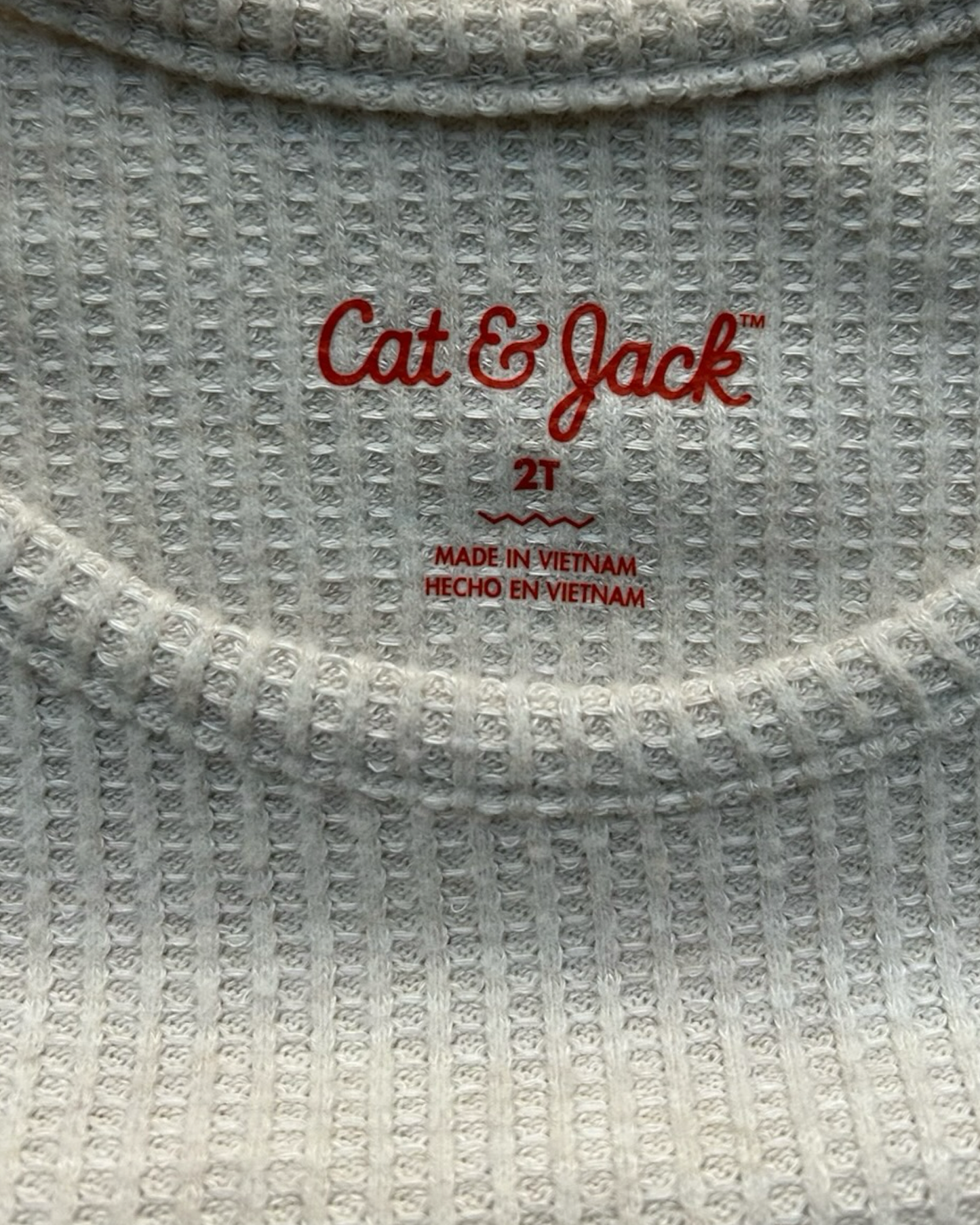 2T Toddler Girls Cat & Jack Waffle Print Dress.