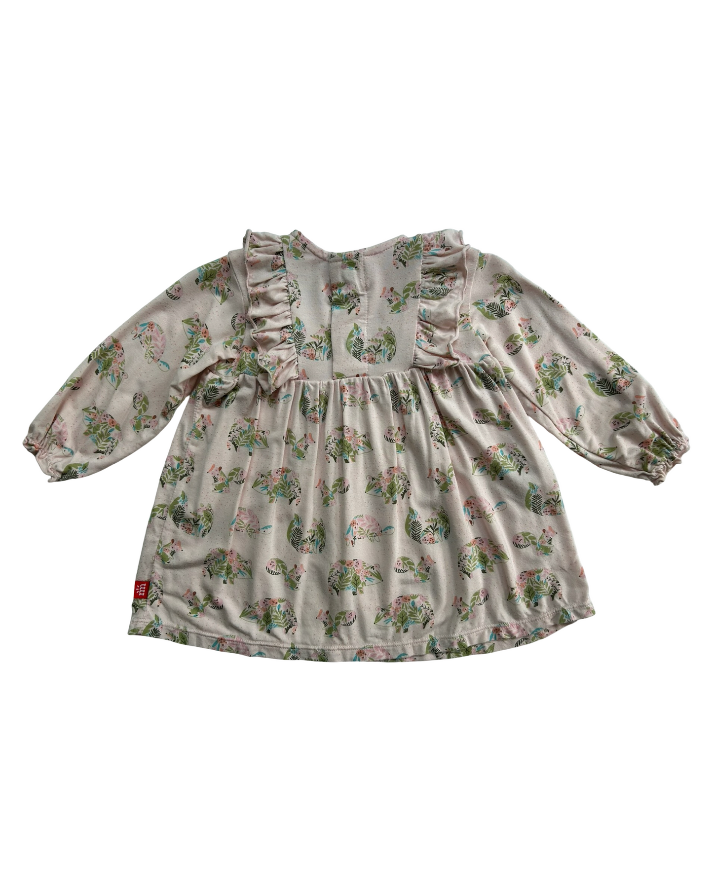 6M-9M Baby Girls Magnetic Me Floral Squirrel Dress.