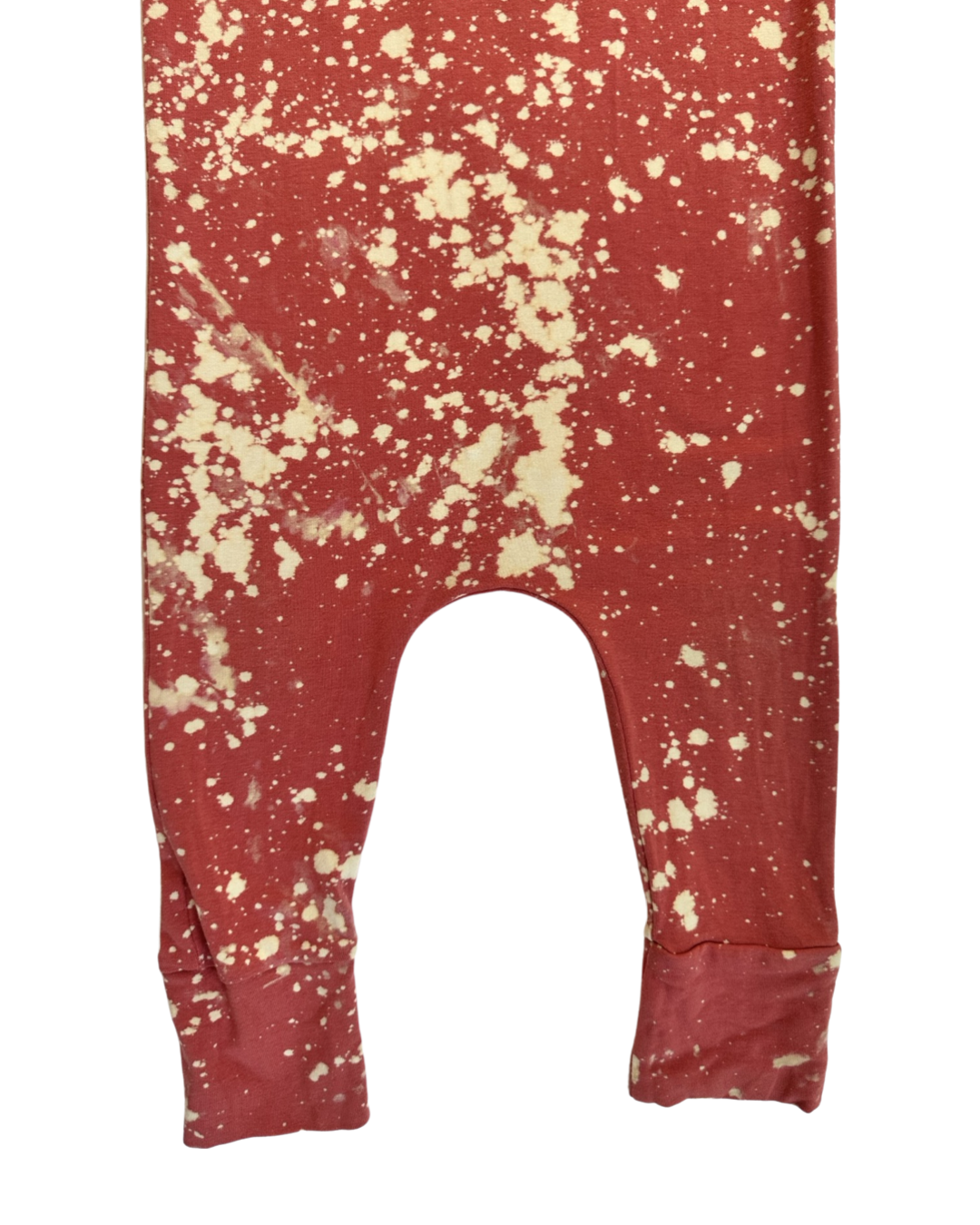 2T Toddler Boy RAGS to Raches Red / Yellow & Green Acid Wash Long Sleeve Romper