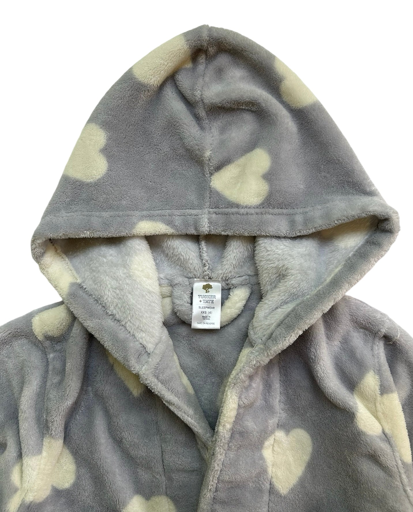 XXS 4T Toddler Girls Tucker & Tate Purple Heart Bathrobe.