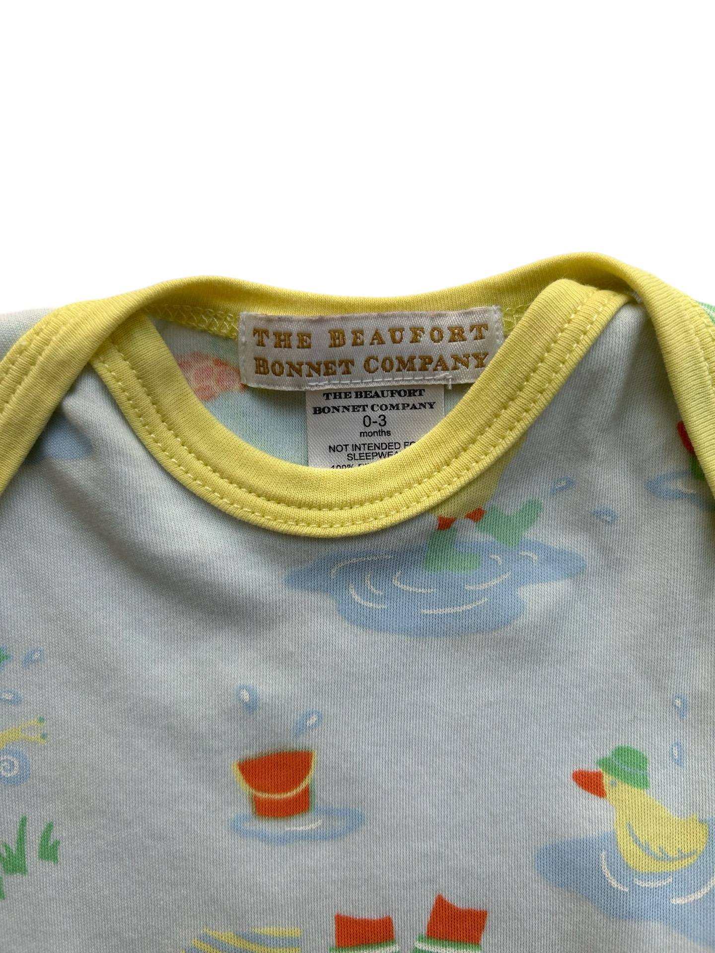 0-3M Baby Boy TBBC The Beaufort Bonnet Company "Play In the Puddles" Pima Cotton Onesie Romper