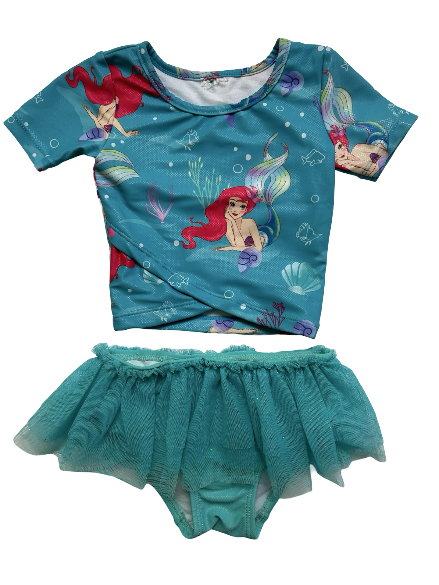 12M - 18M Baby Girls DISNEY The Little Mermaid Ariel Swimsuit Set 2 Pieces
