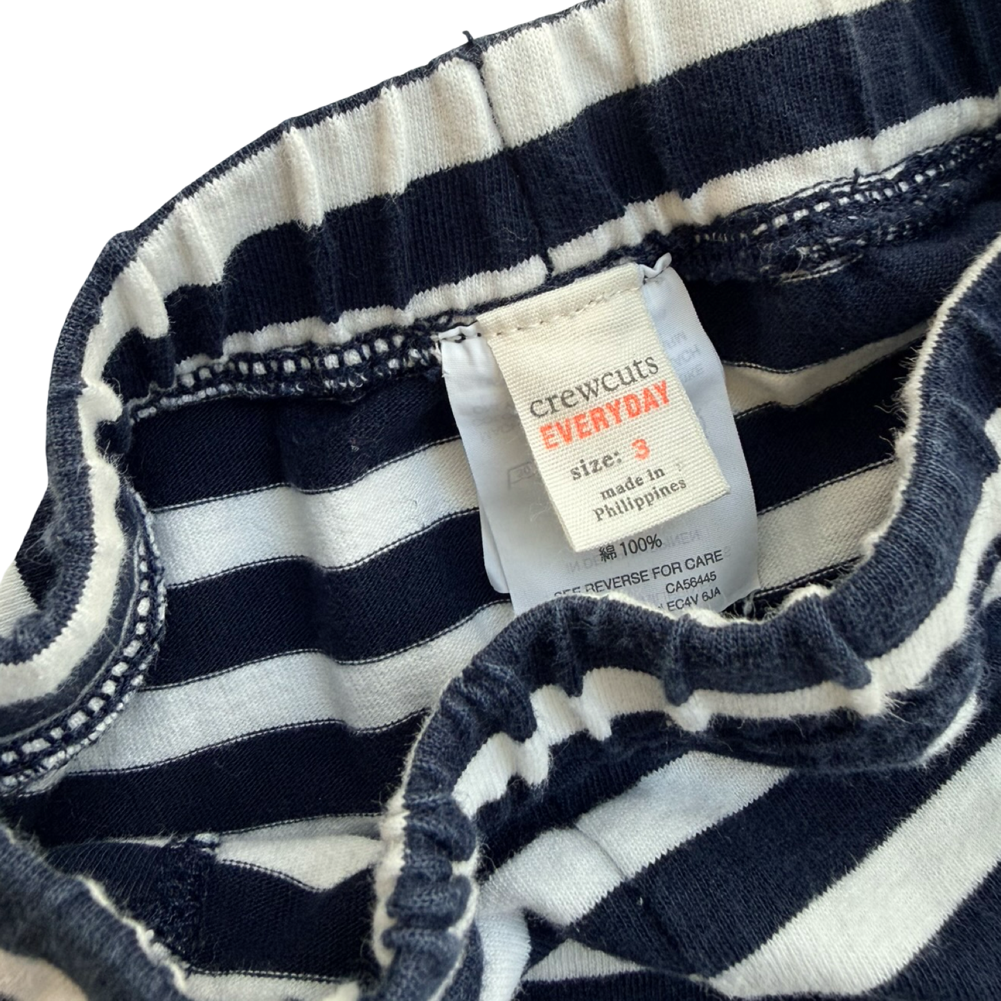3T Toddler Girl Crewcuts Navy / White Striped Nautical Shorts