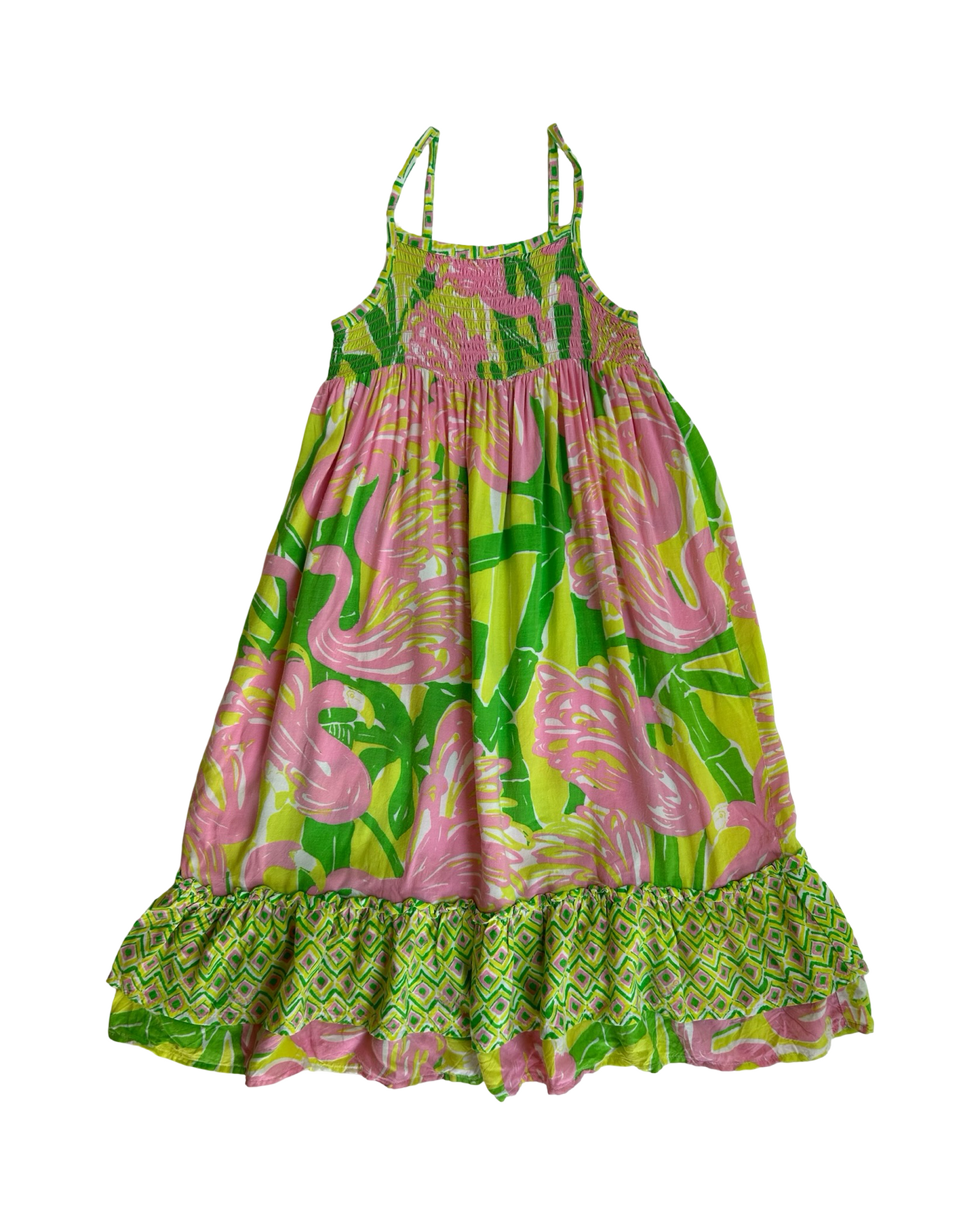 4T Toddlers Girls Lilly Pulitzer Target Sleeveless Dress Flamingo Tropical.