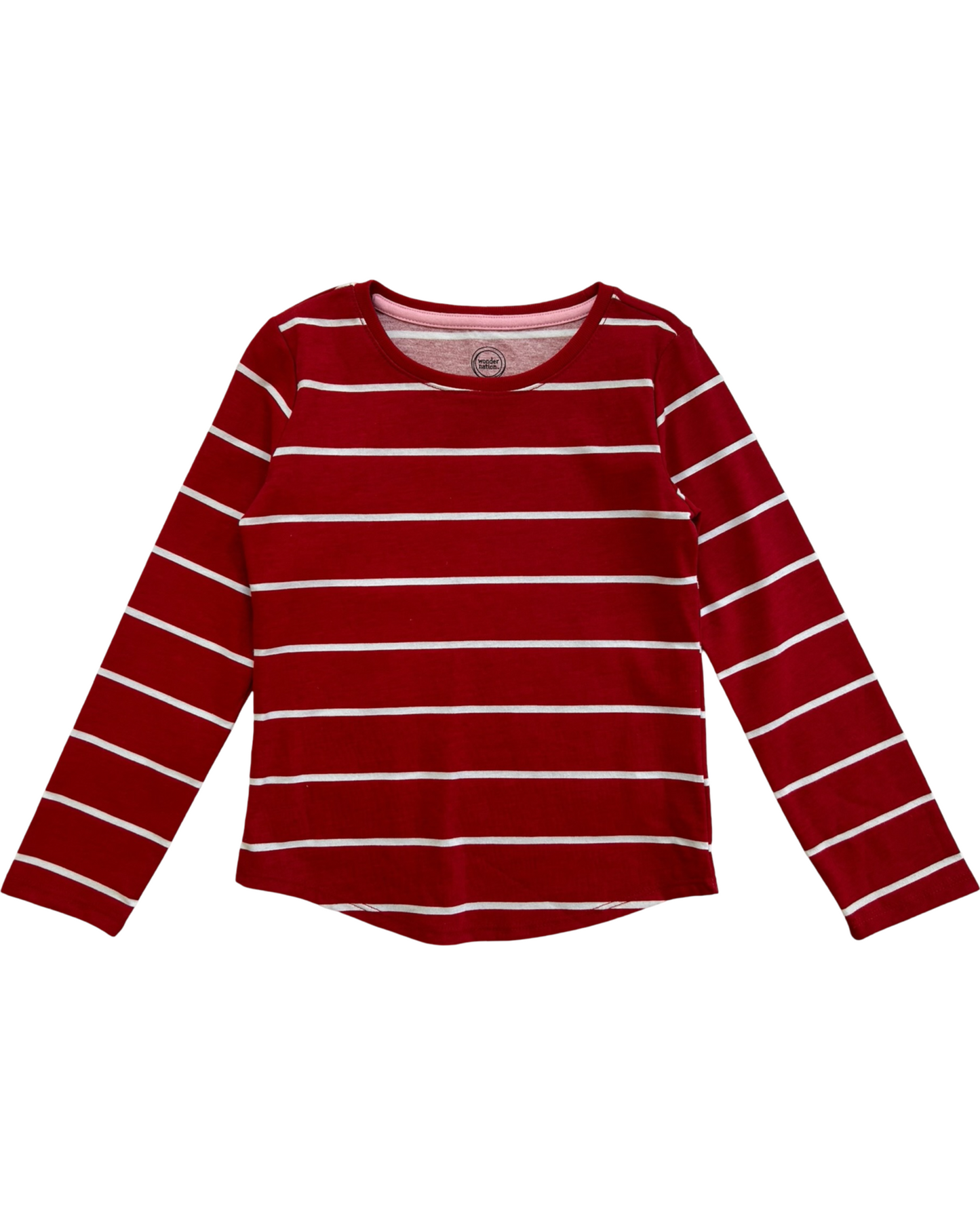 XS 4-5 Toddlers Girls WonderNation Striped Long Sleeve Shirt Top.