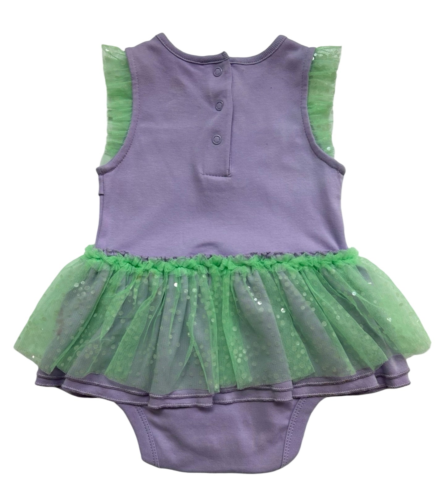 18M - 24M Baby Girls Disney Baby Ariel Mermaid 🧜‍♀️ Tutu Bodysuit Costume Romper.