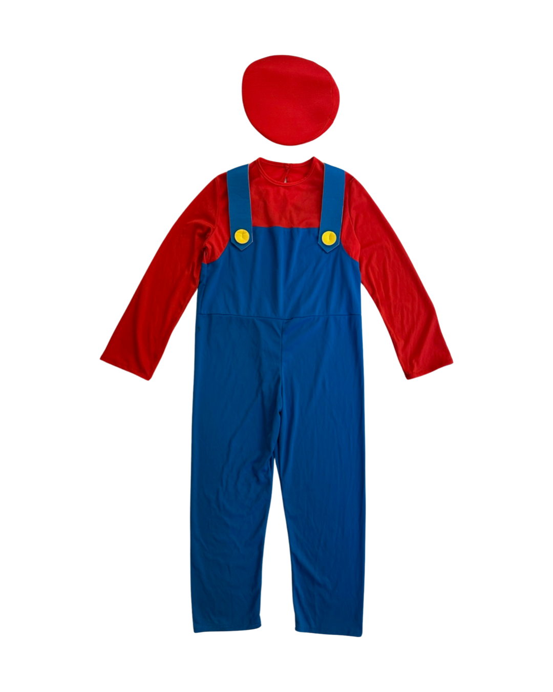 8-10Y Youth Boy / Girl Size Large Rubies Authentic Super Mario Brothers Mario 3pc Costume with Mustache