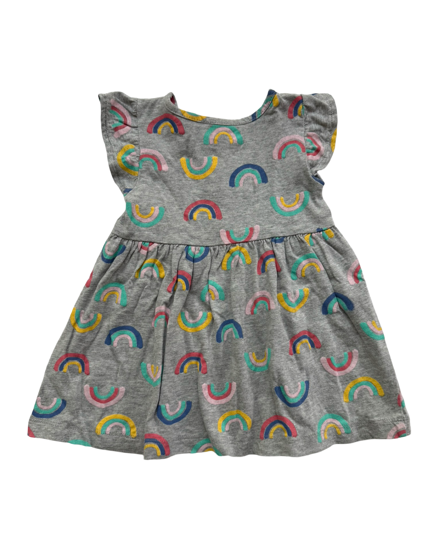 6M Baby Girls Carters Gray Rainbow Dress