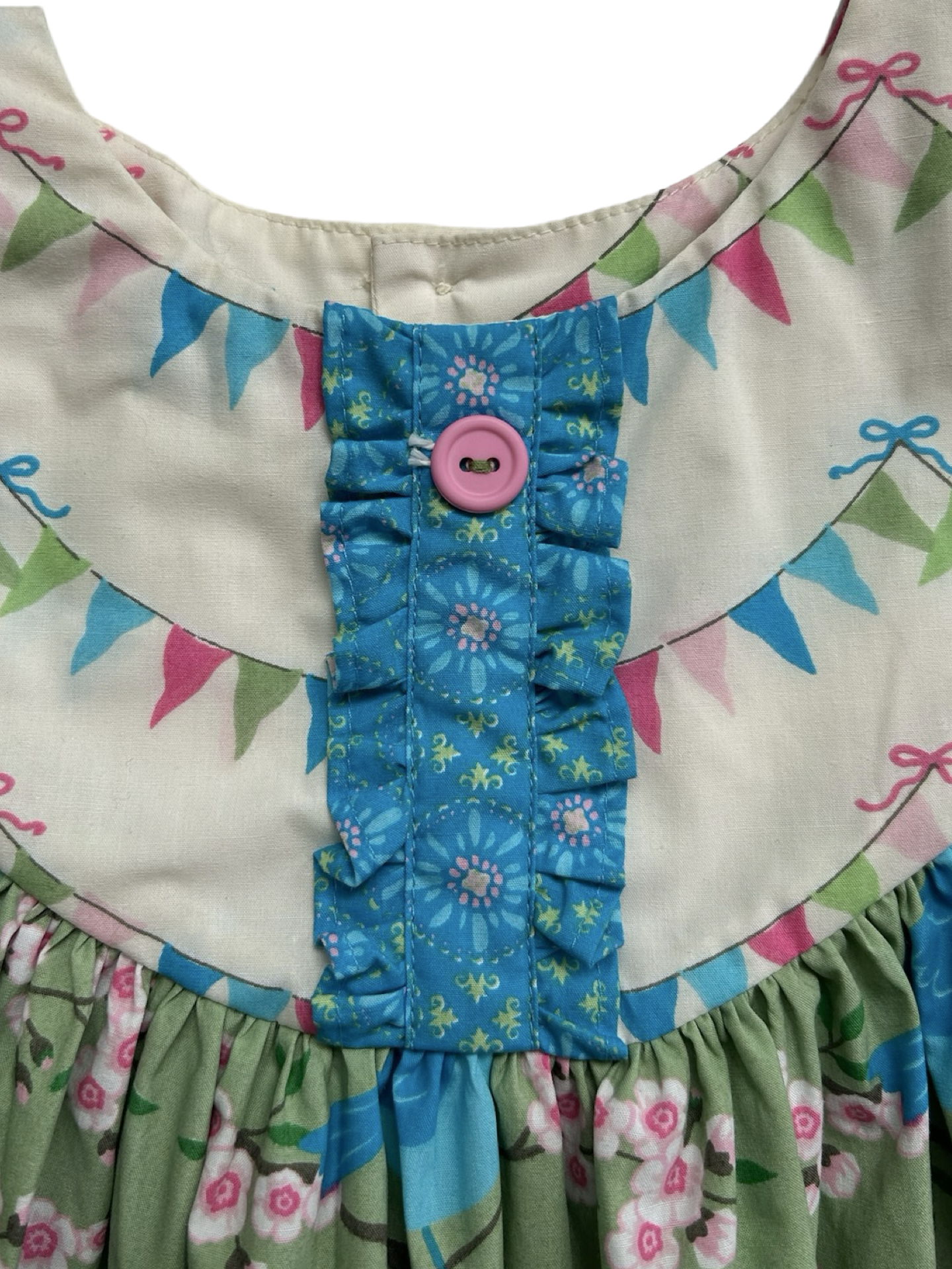 2T Toddler Girls Eleanor Rose Ruffle Birds / Flowers Dress