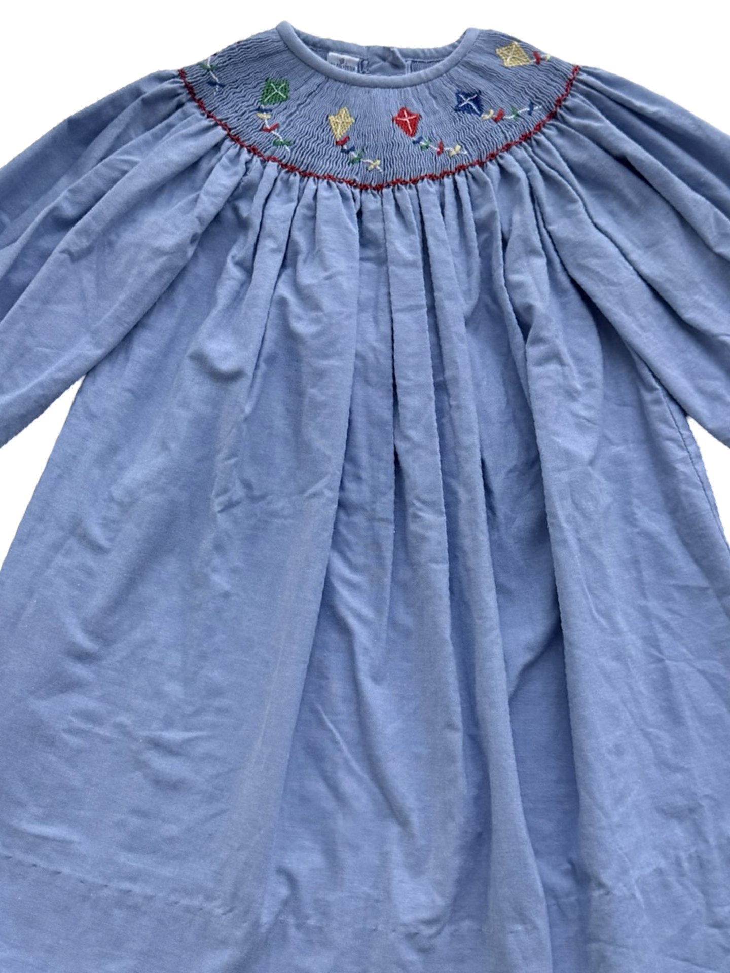 3T Toddler Girl Amanda Remembered Blue Smocked Kite Dress