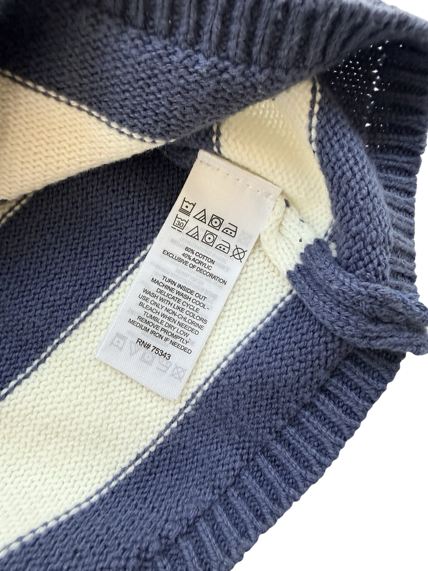 3T Toddler Girl Cynthia Rowley Blue / White Striped Sweater Fox Dress