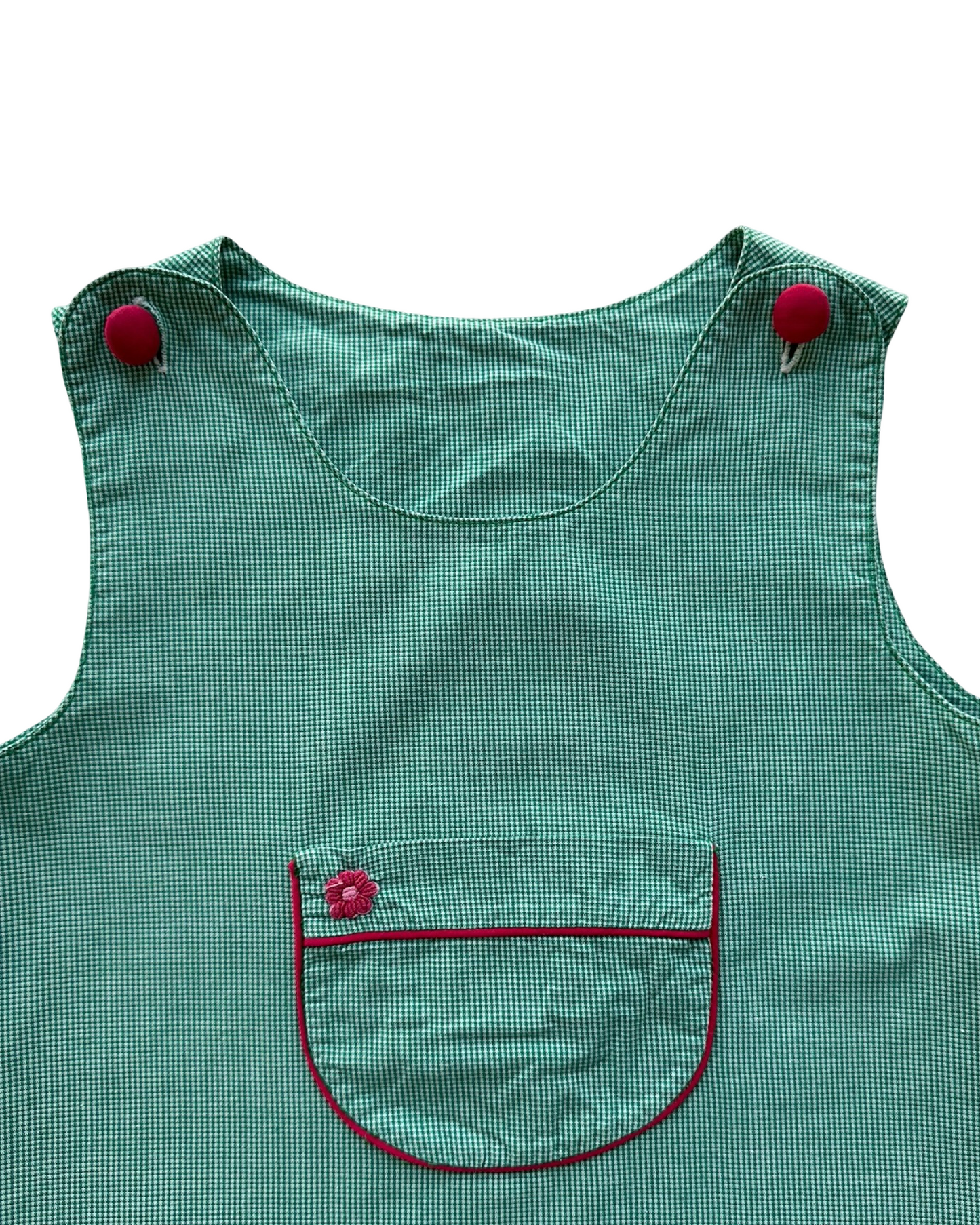 3Y Toddler Girl Strasburg Reversible Gingham Christmas Dress.