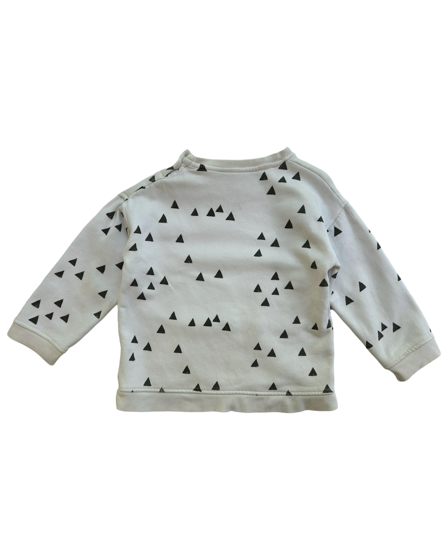 12-18M Baby Boy Zara White Triangle Everyday is a Funday Sweatshirt
