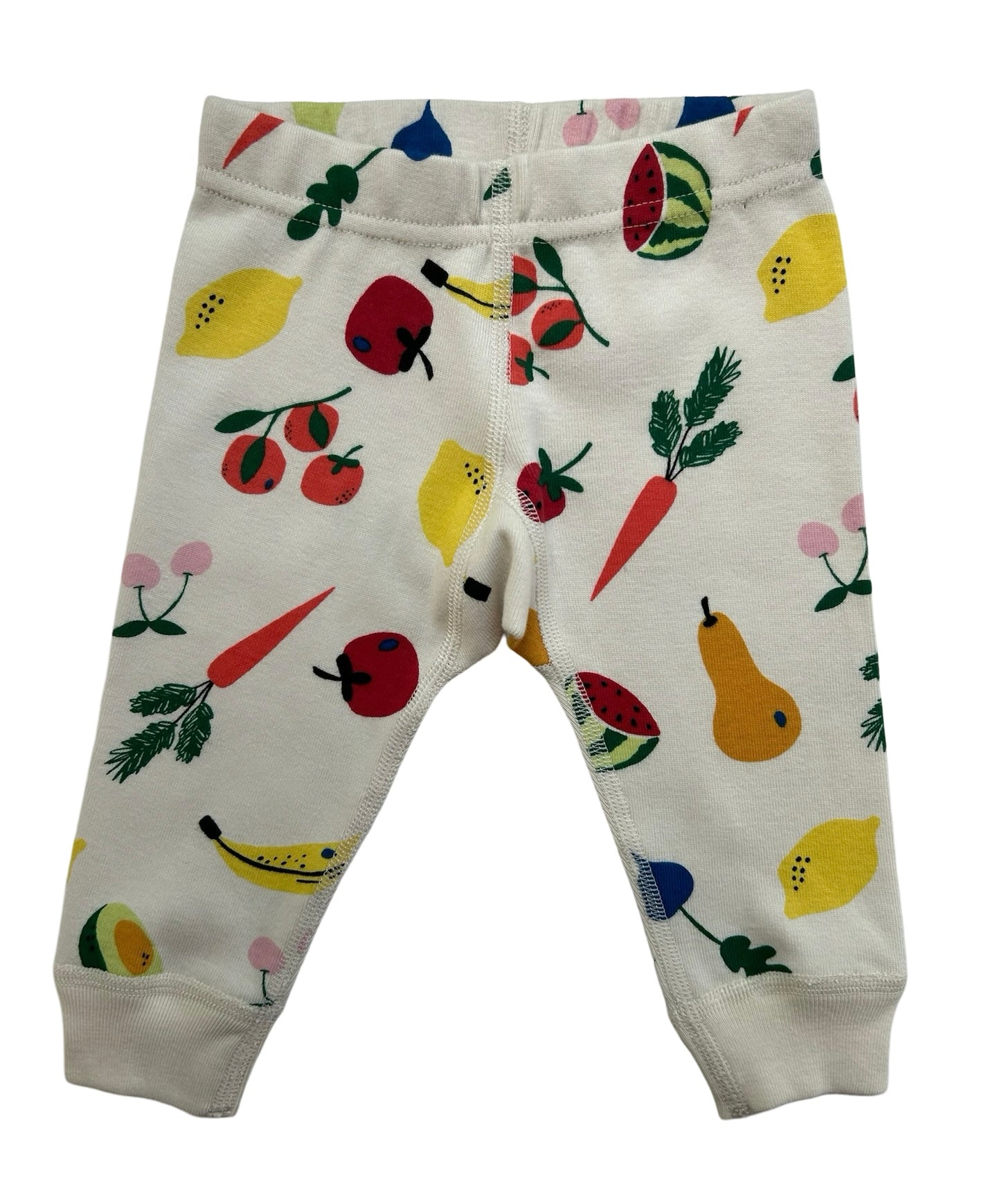 0M-3M Hanna Andersson Baby Girls Fruits / Veggies Print Long Sleeve Pajamas 2 Pieces Set. NWT