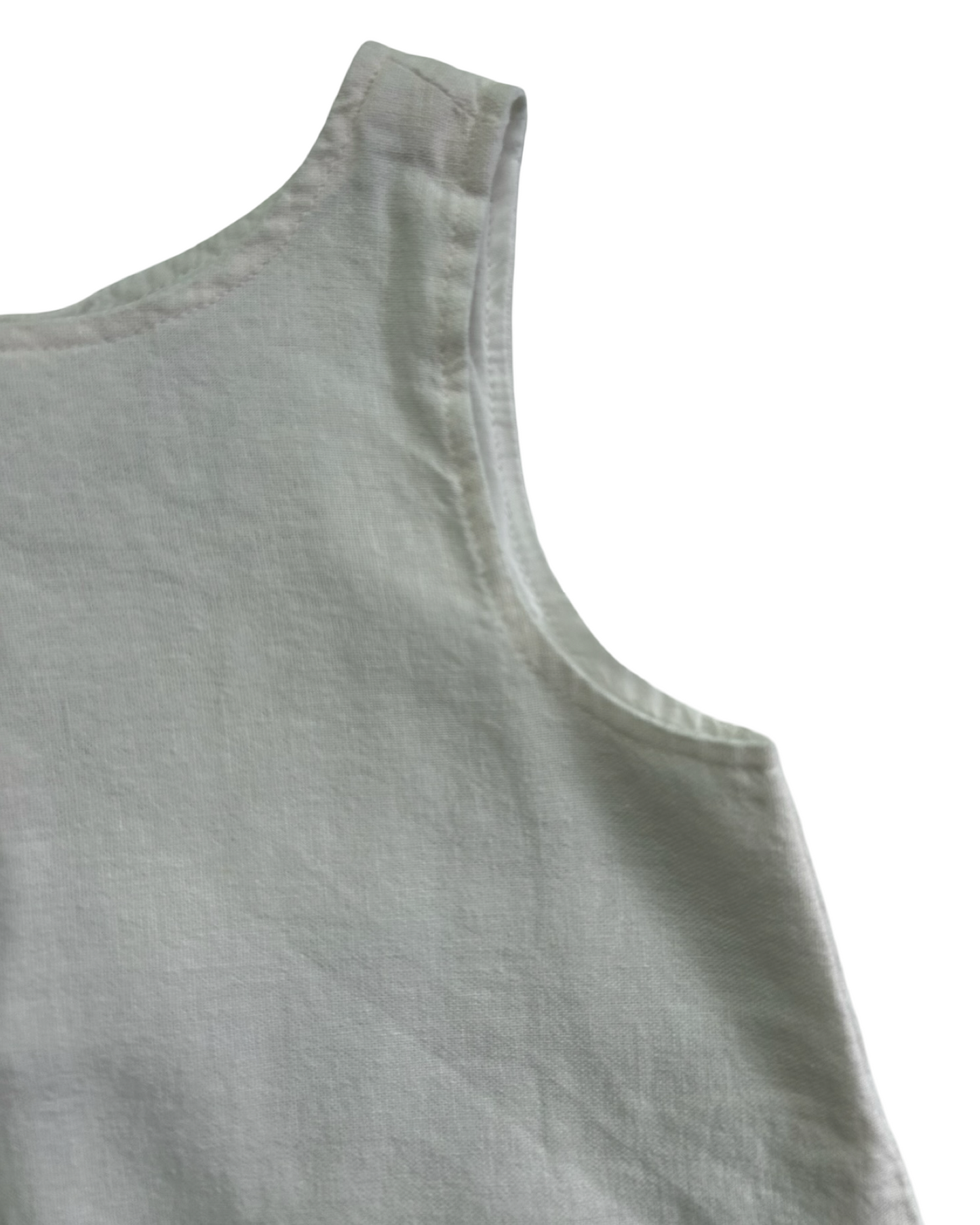 4T  Toddlers Girls Old Navy Linen-Blend Eyelet Embroidered Zig-Zag Sleeveless Top And Linen-Blend Pull-On Short Piece Set