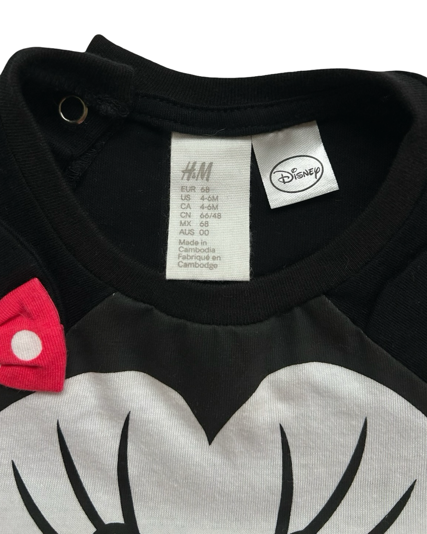 4M-6M Baby Girls H&M Minnie Mouse Printed Shirt top