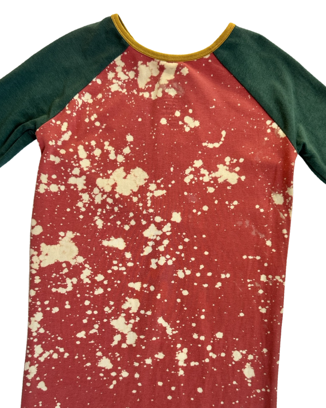 2T Toddler Boy RAGS to Raches Red / Yellow & Green Acid Wash Long Sleeve Romper