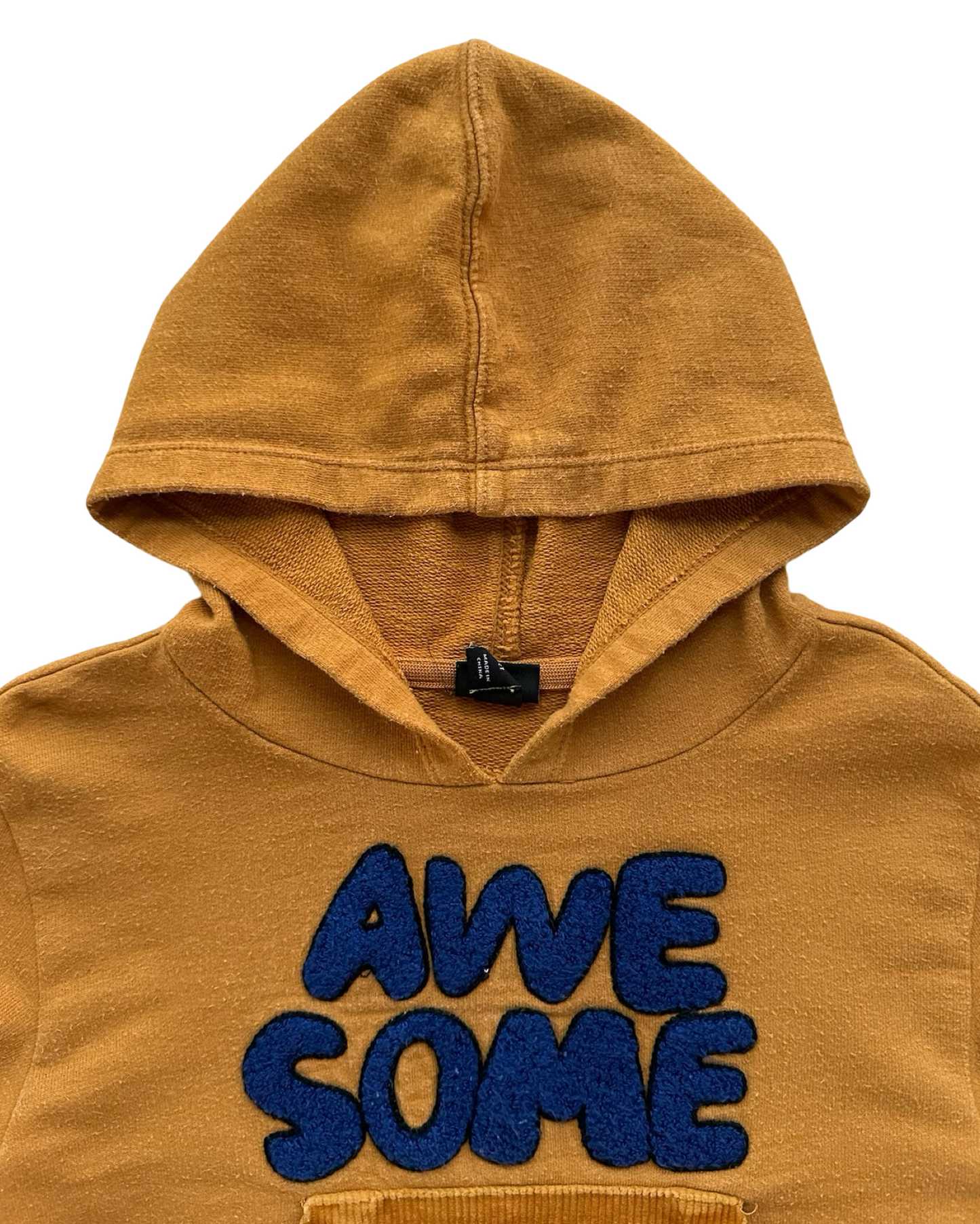 2T Toddler Boy Art Class “ AWESOME “ Hoodie Sweatshirt With Pockets Corduroy In front.
