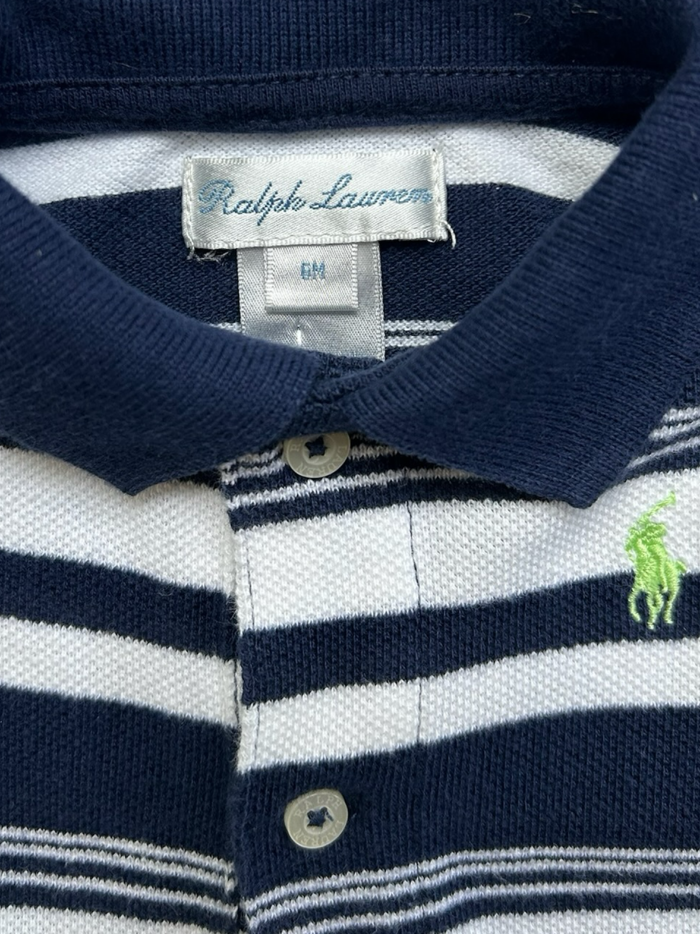 6M Baby Boys Ralph Lauren Striped Romper