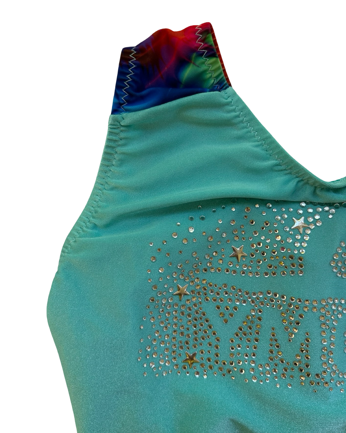 Large 6T Toddler Girls Boutique YMCA Gymnastics Leotard Outfit With Jewels.