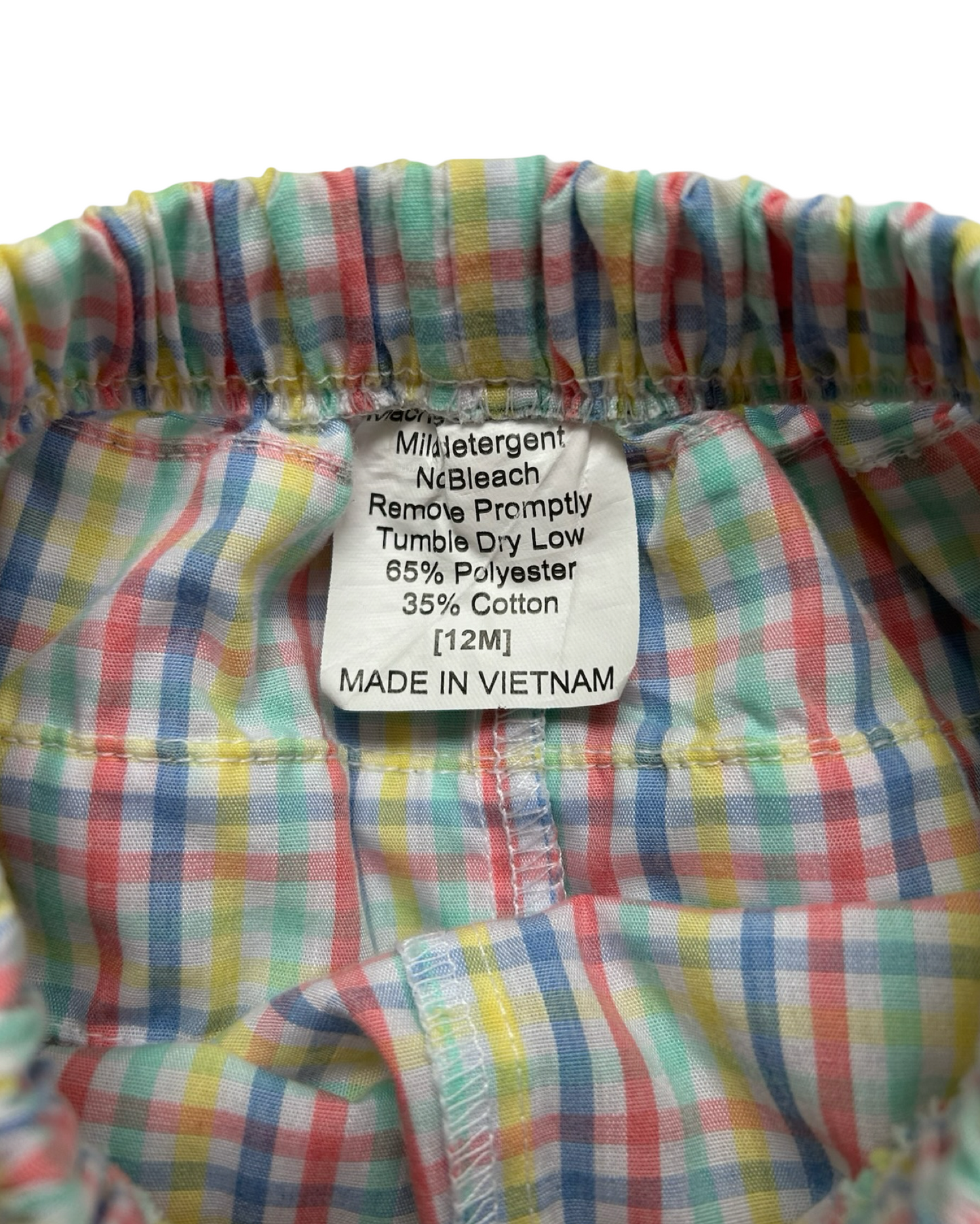 12M Baby Girls Shrimp & Grits Kids Smocked And Embroidered Fish Designs Top / Ruffled Short, 2 Pieces Set.