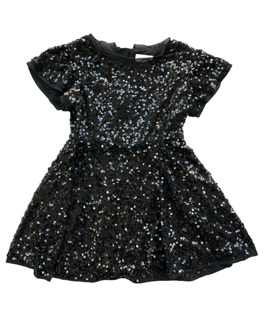 4T / 5T Toddler Girls Cat & Jack Sequins Black Short Sleeve Party Dress.