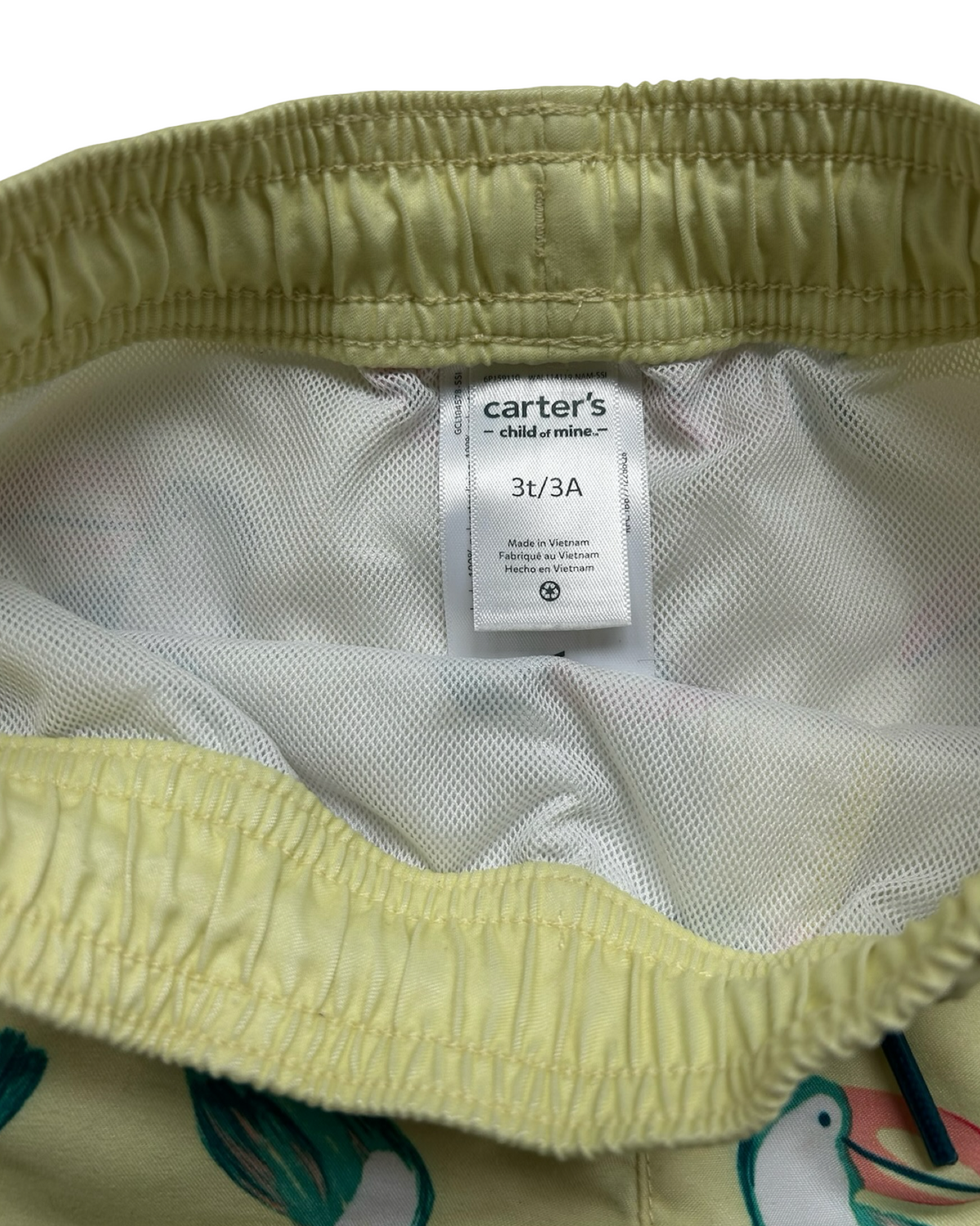 3T/3A Toddler Boys Carter’s Tucan RashGuard And Swim Trunks Short