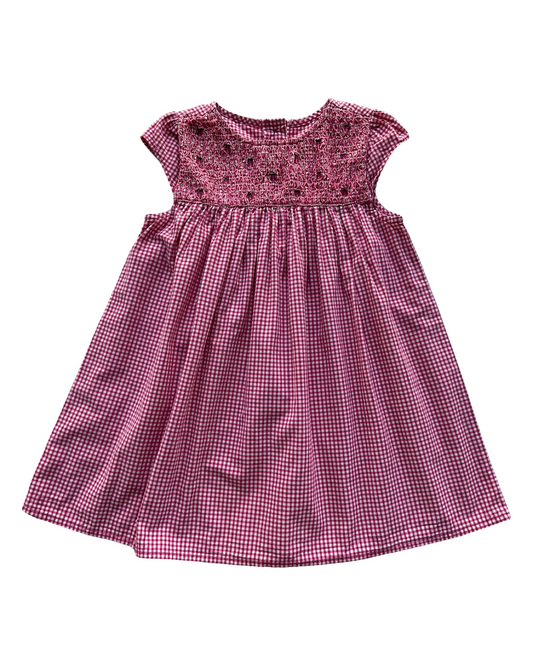 18M - 24M Baby Girl Gymboree Gingham Lady Bug 🐞 Embroidered, Smocked Dress