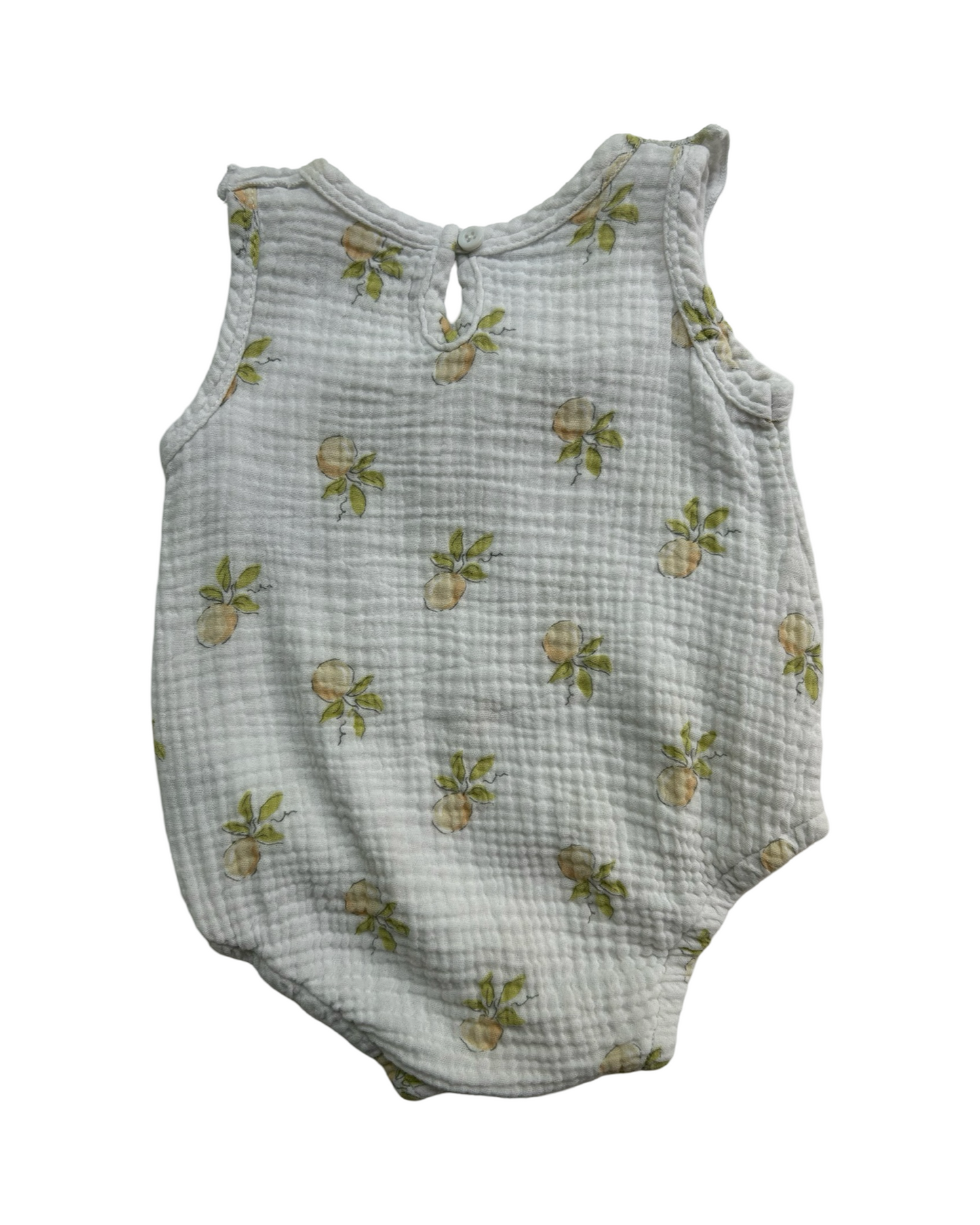 3-6M Baby Girl Kyle & Deena Muslin Peaches Bubble Romper