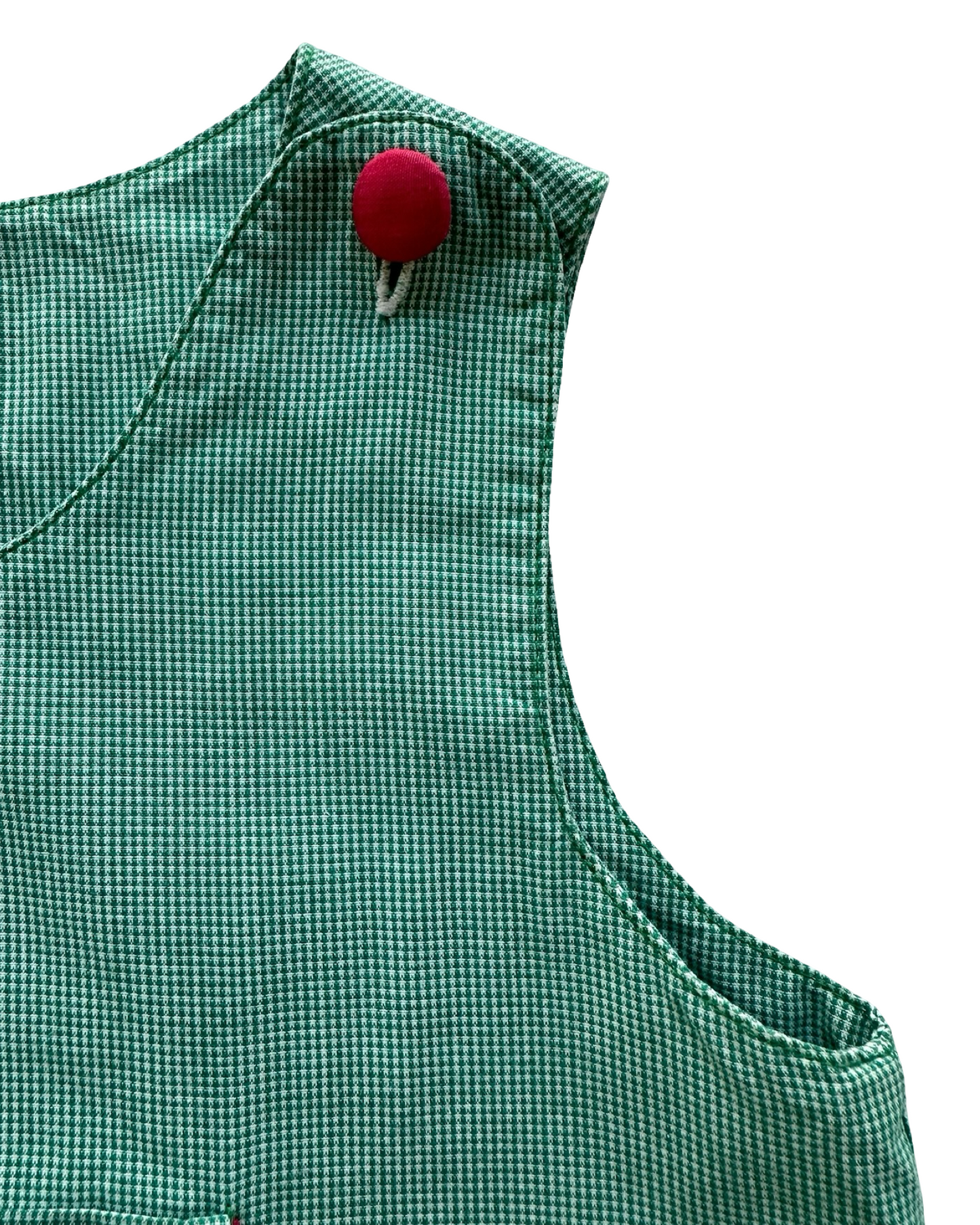 3Y Toddler Girl Strasburg Reversible Gingham Christmas Dress.