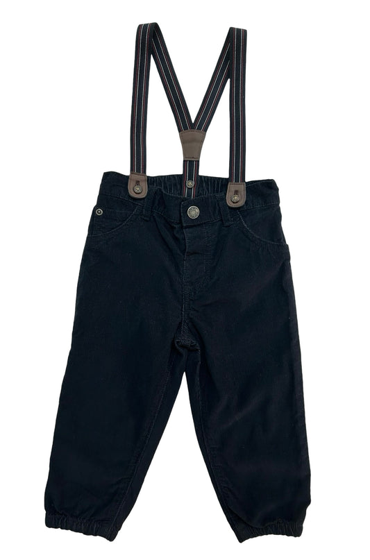 18M Carter’s Baby Boy Black Corduroy Suspenders