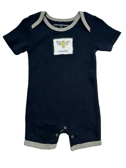 18M Baby Boy’s Burt’s Bees Baby Organic Bubble Romper Short Sleeve.