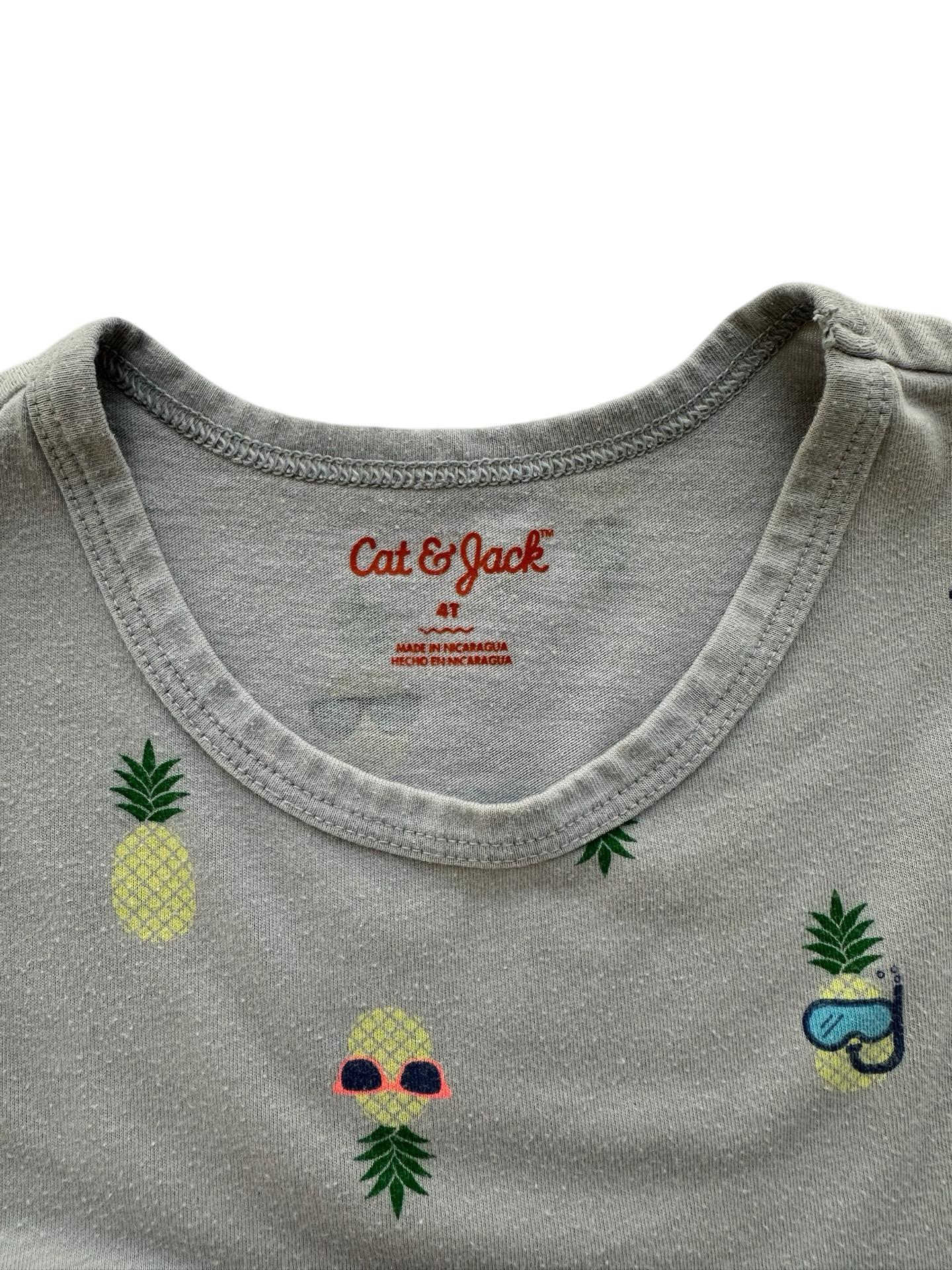 4T Toddler Boys Cat & Jack Tank Tops Dino & Pineapple