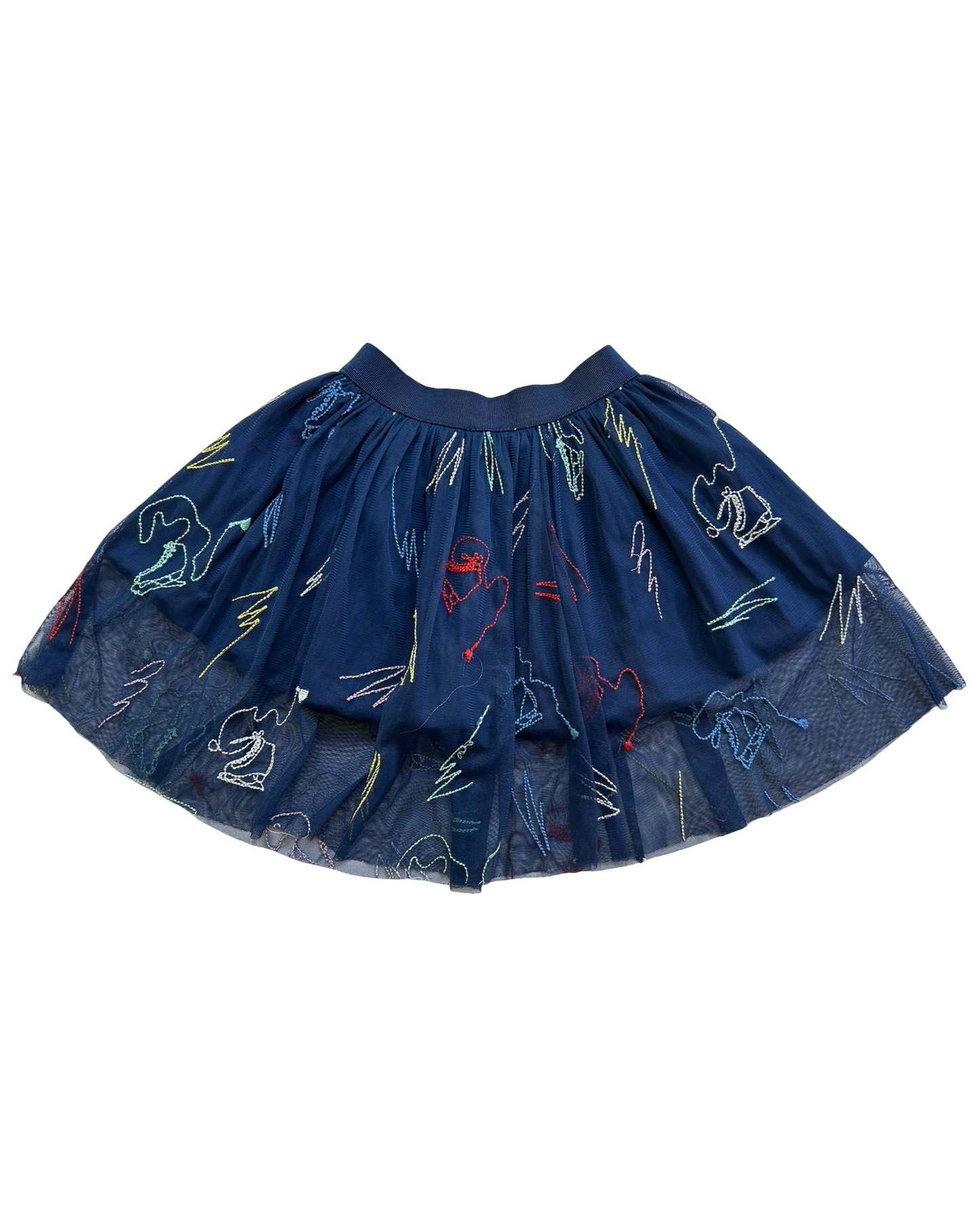 4Y Toddlers Girls Stella McCartney Mesh With Figure Skates Theme Tulle Skirt.