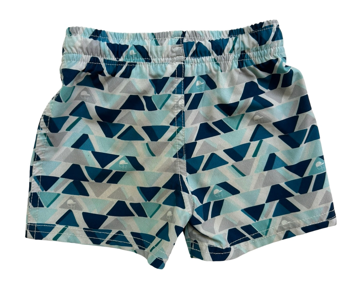 18M-24M  Baby Boys George Hats Blue Triangle Print Swim Short Trunks.