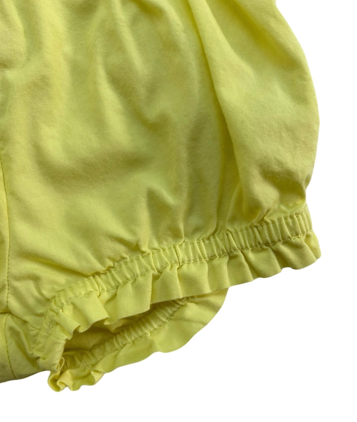 0-3M Baby Girl Cat & Jack Yellow Ruffle trim Floral, Eyelet Top & Bottom Set