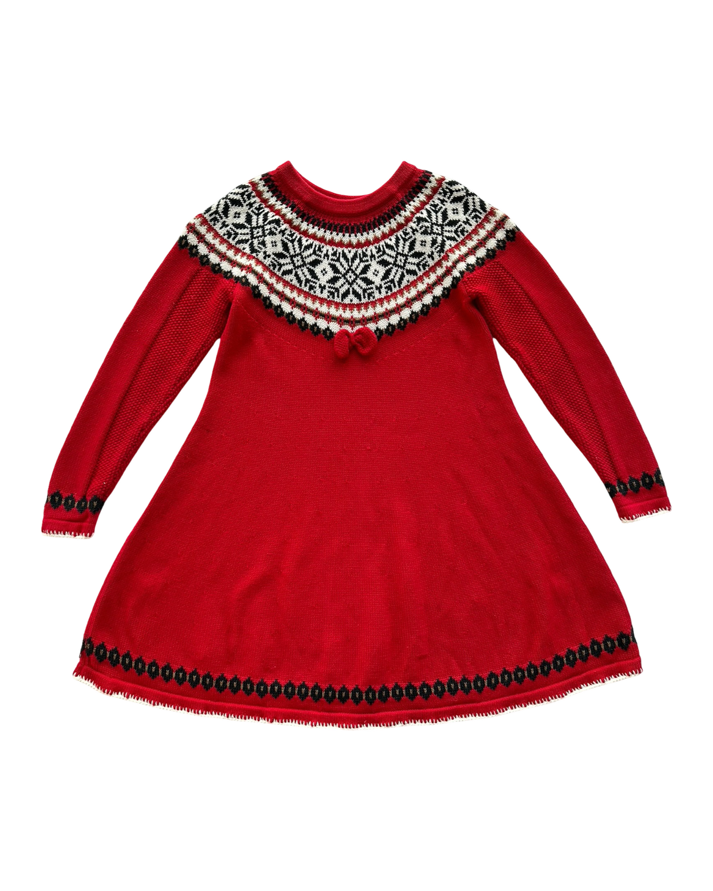 6Y (120 CM) Young Girl Hanna Andersson Christmas Sweater Dress.