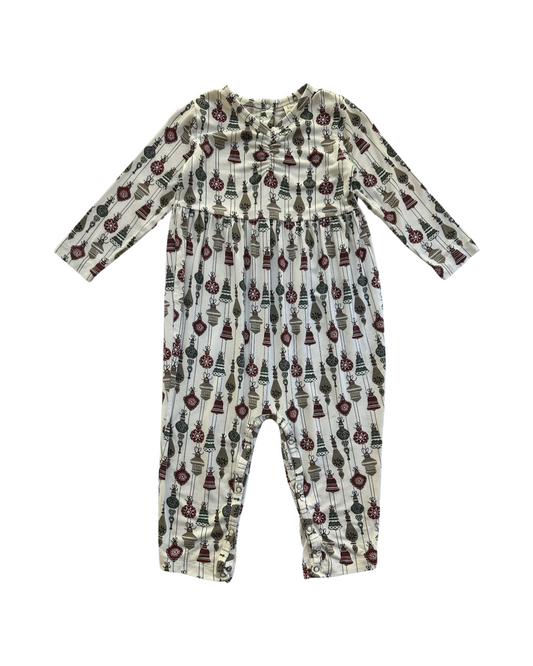 18M-24M Baby Girl Kate Quinn Bamboo Christmas Ornament Romper