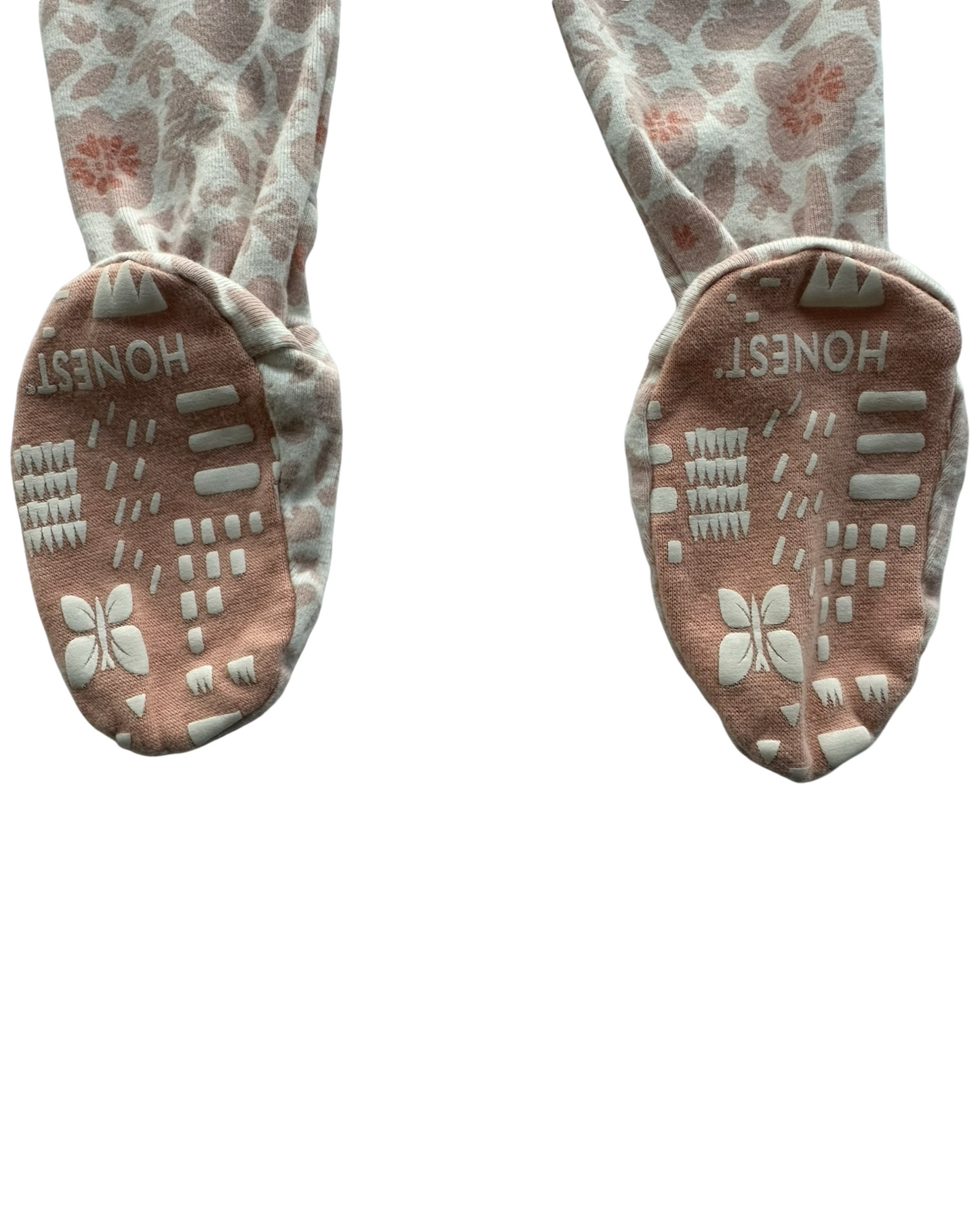 12M Baby Girl Honest Floral Organic Cotton Zip Up Footie Pajama