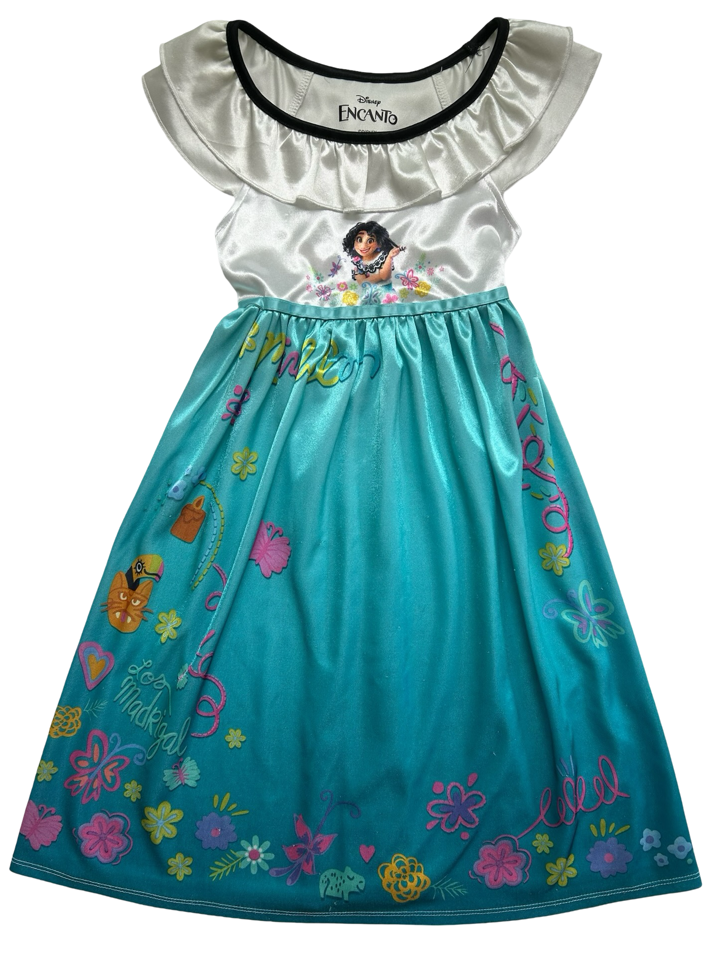 4T-5T Toddler Girls Disney Encanto Mirabel Fantasy Nightgown Dress.