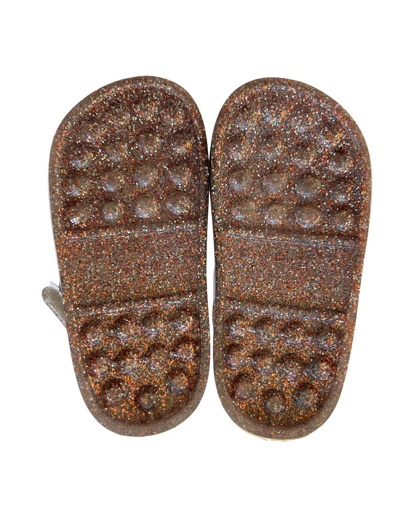 8C Mini Melissa Pink / Rose Gold Multi Glitter Sandals Size 8 / Euro 24