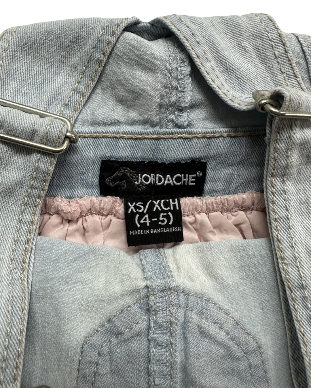 4T Toddler / 5T Toddler Girl Jordache Blue Jean Overall Pink Floral Tutu Dress