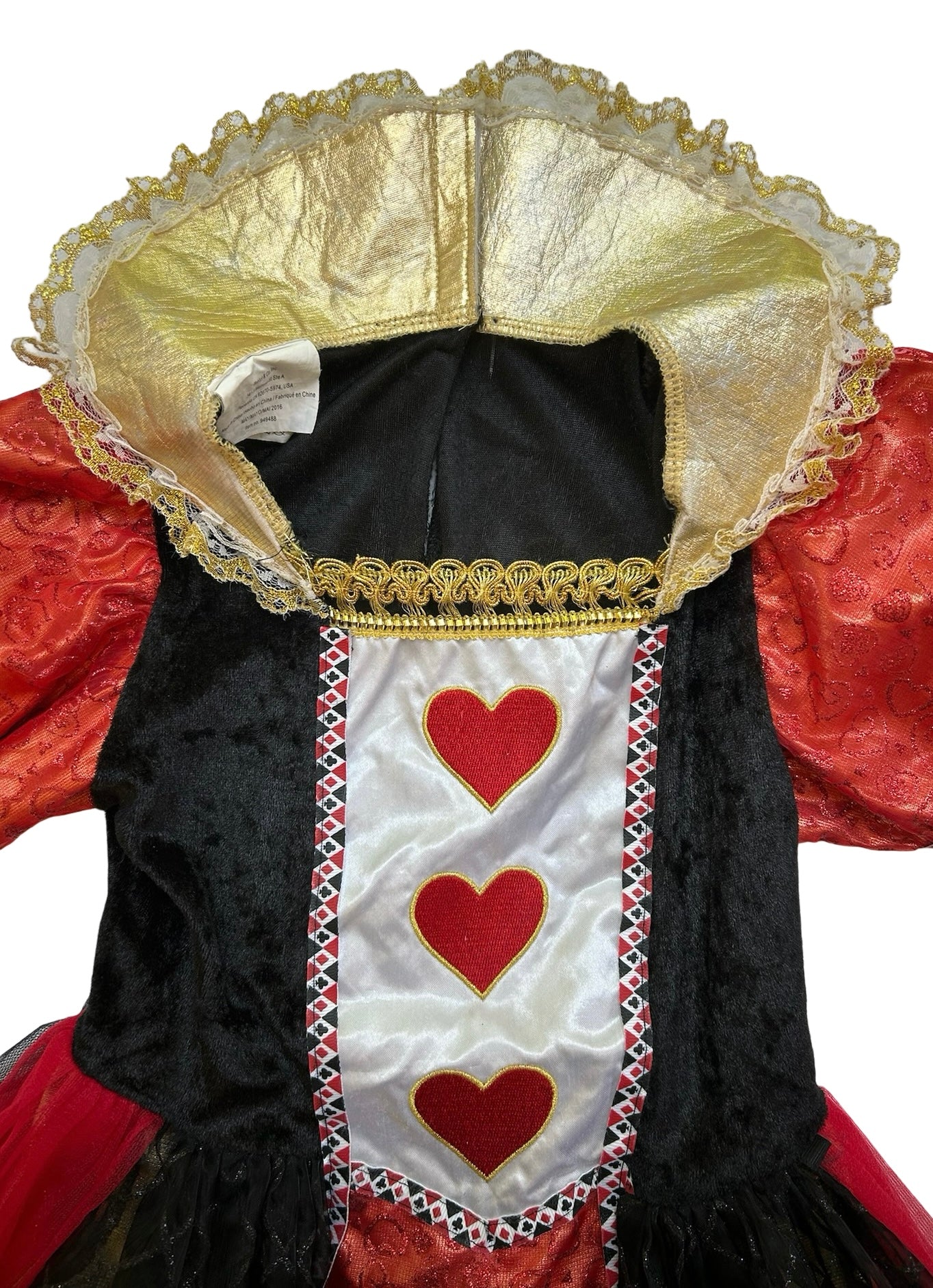 3T / 4T Toddler Girl Teetot & Co Queen Of Hearts Costume Dress