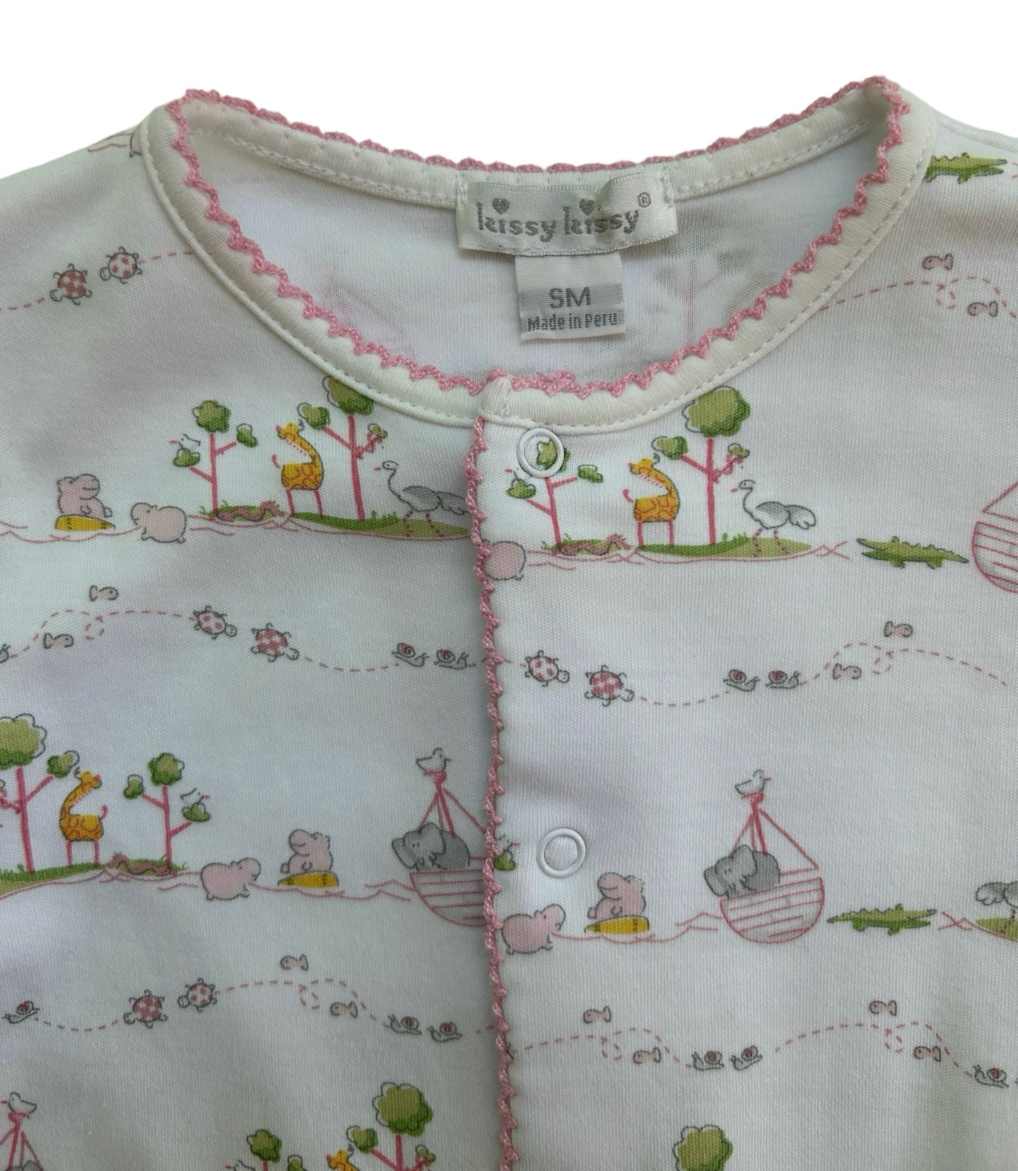 6M Kissy Kissy Baby Girl’s Noah’s Pink Print Playsuit