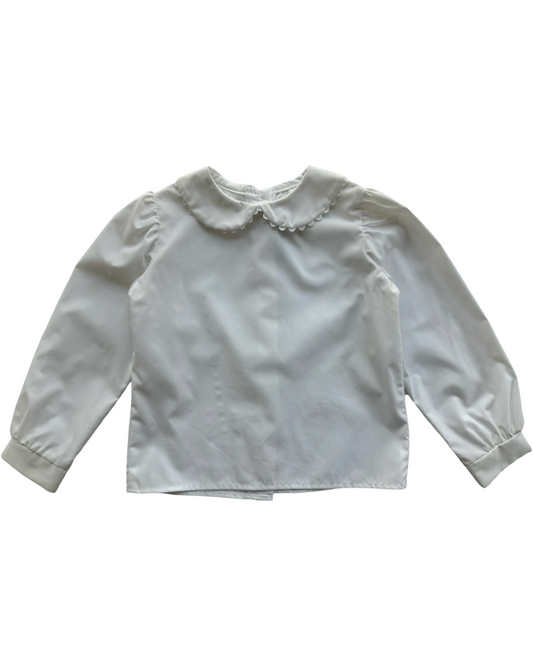 4T Toddler Girl Funtasia Too! White Peter Pan Collar Shirt Top