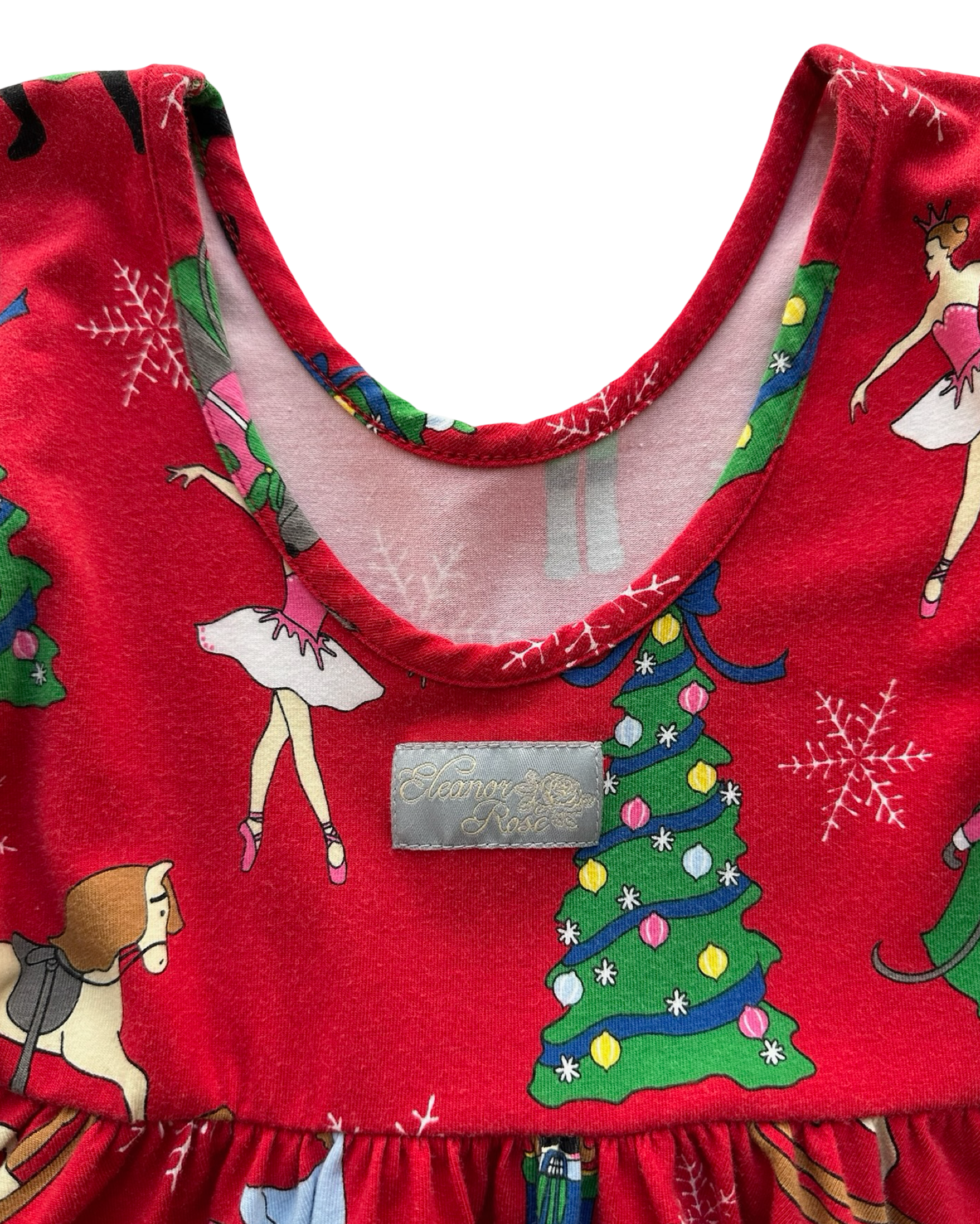 4T - 5T Toddler Girls Eleanor Rose Christmas Joy Holiday Long Sleeve Knit Dress